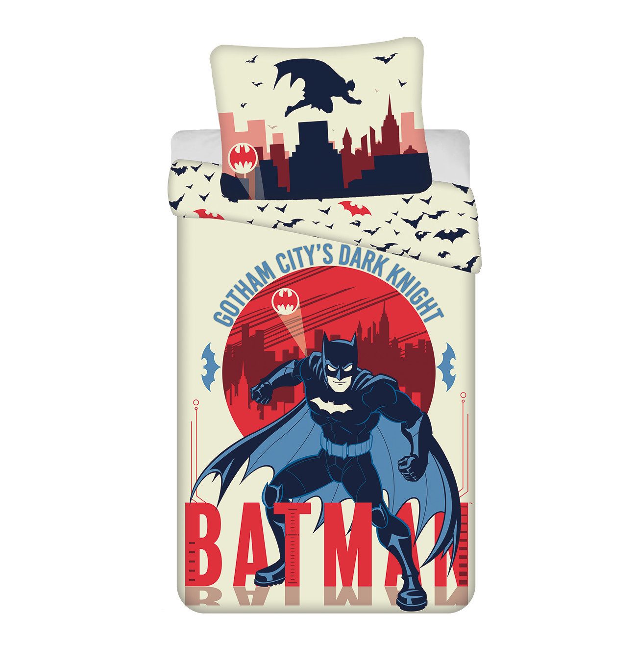 Batman Bettwäsche Gotham´s Knight Größe: 140x200 cm, 70x90 cm, 100% Baumwolle, Baumwolle, 2 teilig