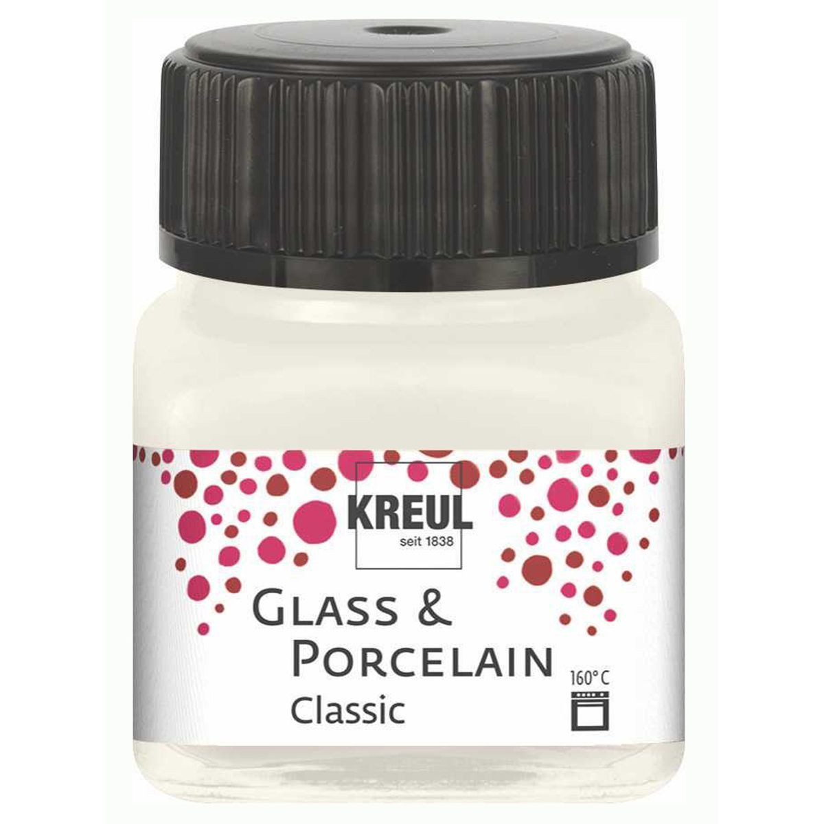 C. KREUL Porzellanfarbe KREUL Glass & Porcelain Farbe Classic elfenbein 20ml Glas