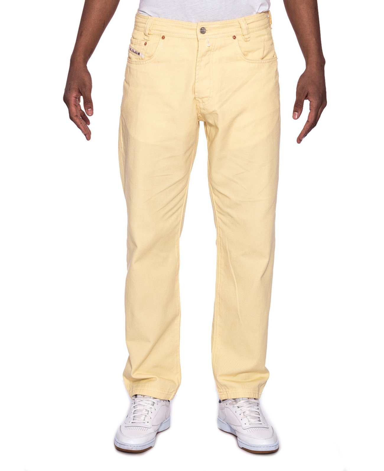 PICALDI Jeans Tapered-fit-Jeans Zicco 472 Gabardine Loose Fit, Relaxed Fit, Sommerhose, Freizeithose Yellow