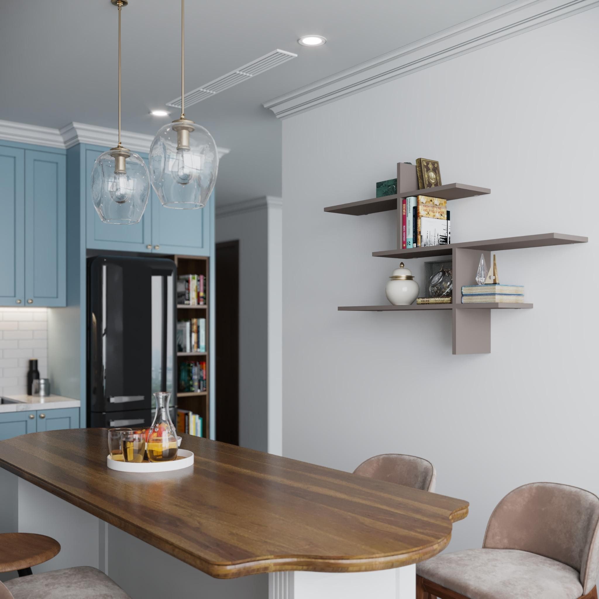 Decortie Wandregal Leo, Modernes Wandregal, Schwimmendes Regal, 22 x 123 x 80,5 cm