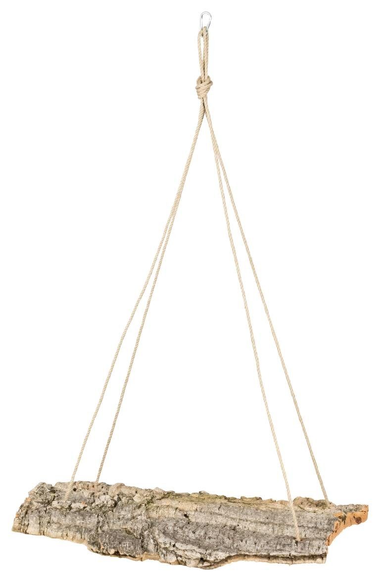 Kork-Deko.de Tier-Beschäftigungsspielzeug Tier-Beschäftigungsspielzeug Große Vogelschaukel (50x20cm), zum Sitzen, Spielen & Knabbern