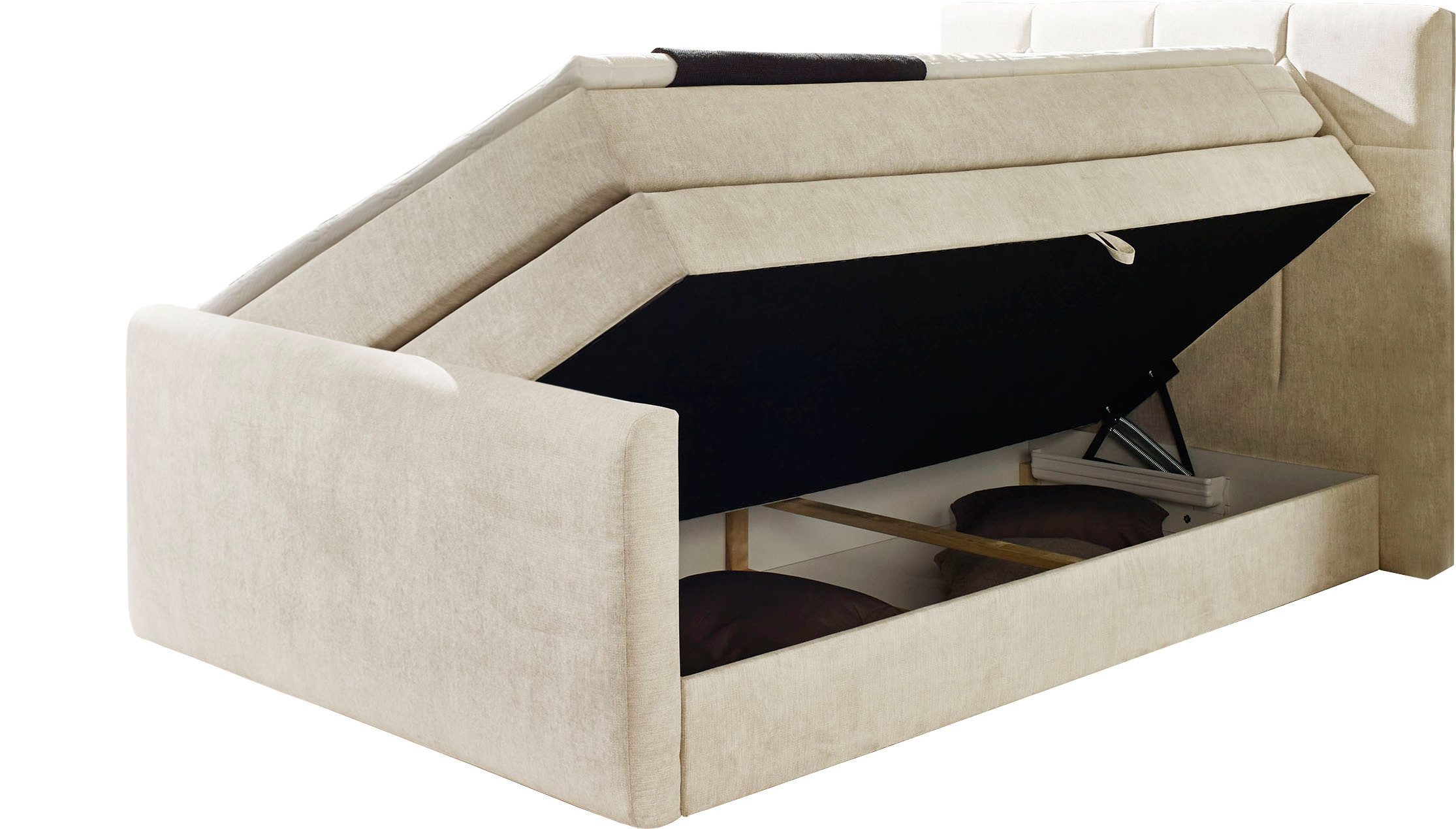Home affaire Boxspringbett Atlanta, inklusive Topper und Bettkasten