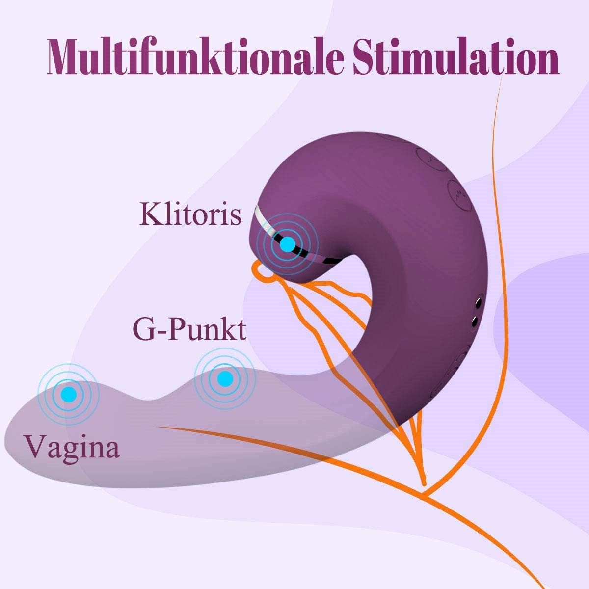 Klitoris G-punkt,Sexspielzeug Vibrator mit Frauen, Pulsation-Vibrationsmodi Zungenlecken für Sie 5-10 und Analvibrator für Saugen autolock pink Vibratoren