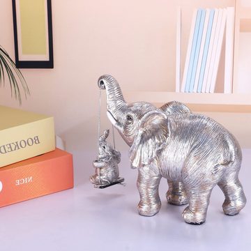 HYTIREBY Tierfigur Elefantenstatue. Elefanten-Dekor bringt Glück, Gesundheit und Stärke. (1 St), Elefantengeschenke für Frauen, Muttergeschenke.