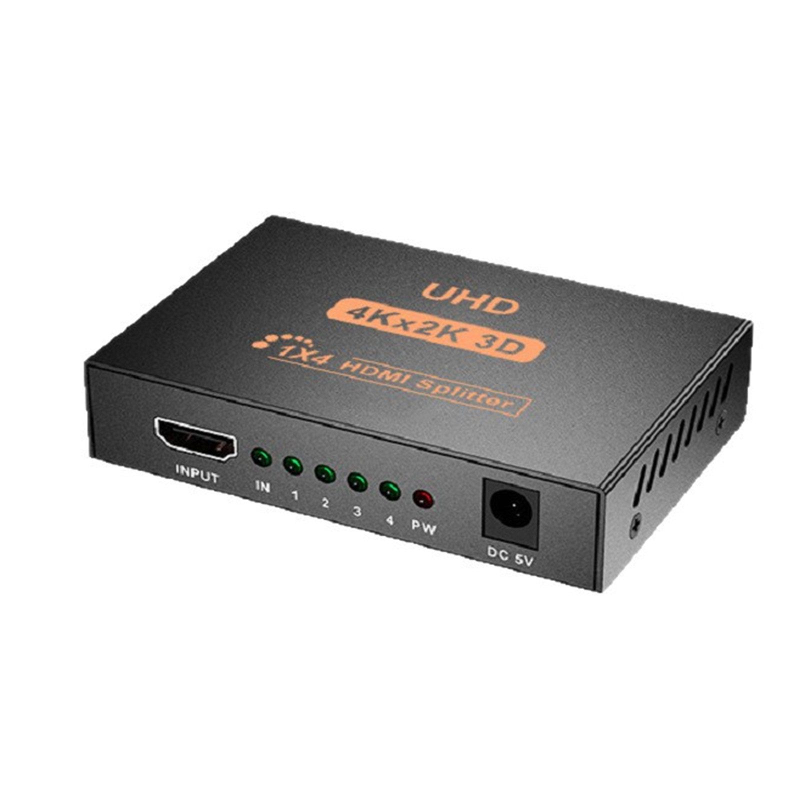 MOPUEA HDMI-Splitter HDMI-Splitter 1 IN 4 OUT 3D 4K 1080P Splitter HDMI Verteiler Adapter, 4K UHD, Plug & Play, stabil, kompatibel, hitzebeständig
