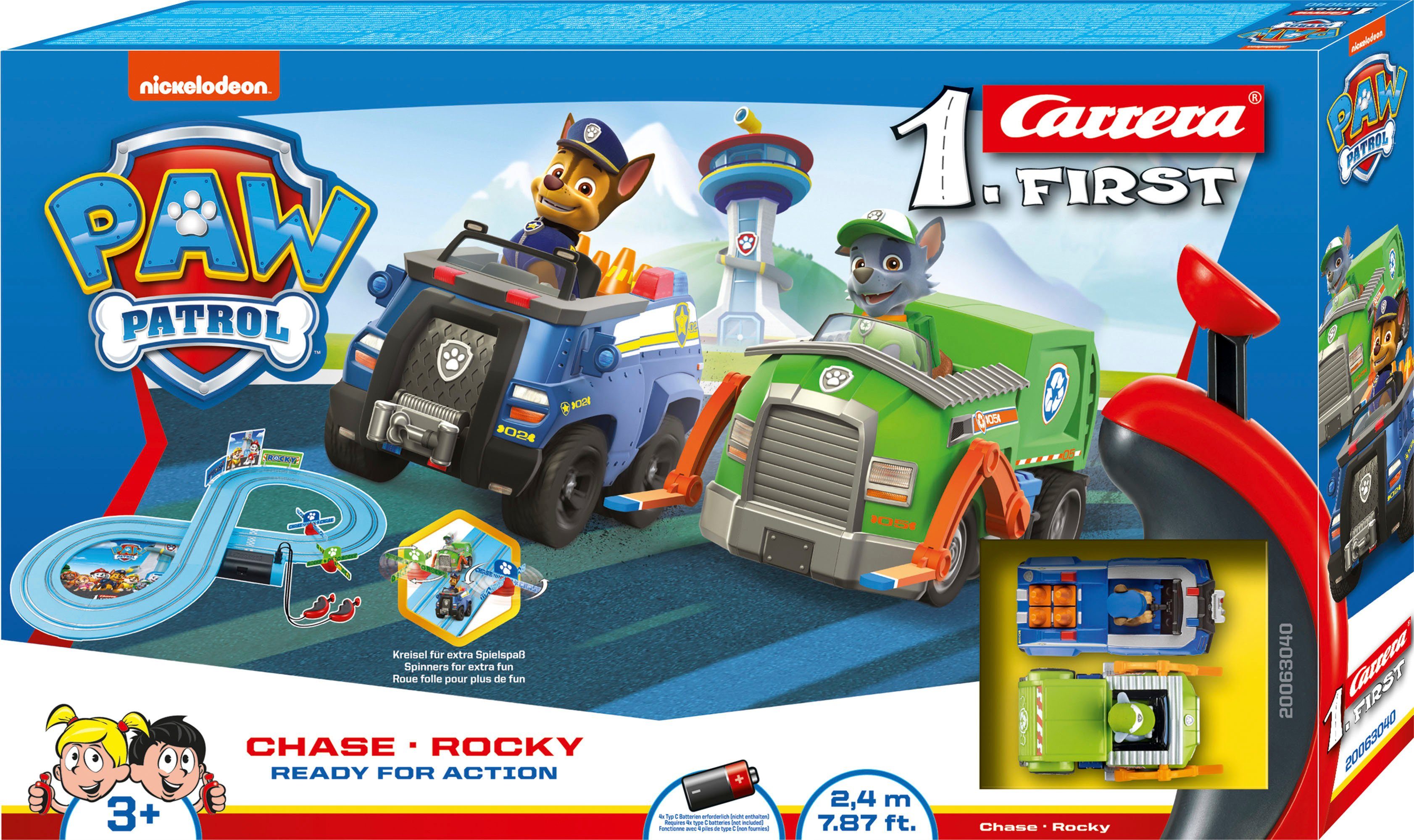 Carrera® Autorennbahn Carrera® First PAW Patrol - Ready for Action (Streckenlänge 2,4 m), (Set), im Maßstab 1:50