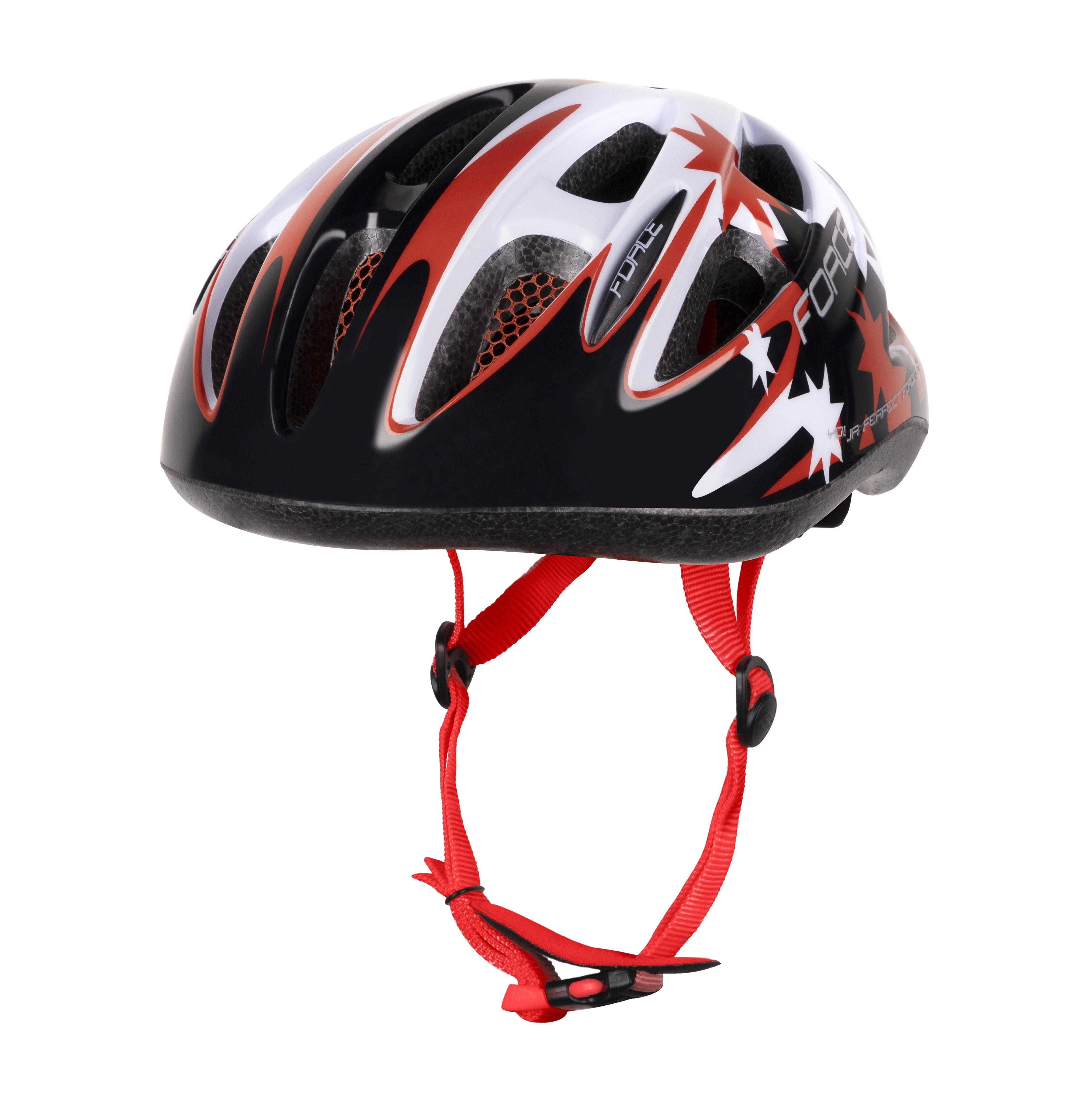 FORCE Fahrradhelm Helm FORCE LARK weißrot-schwarz Gr. S 58-48cm