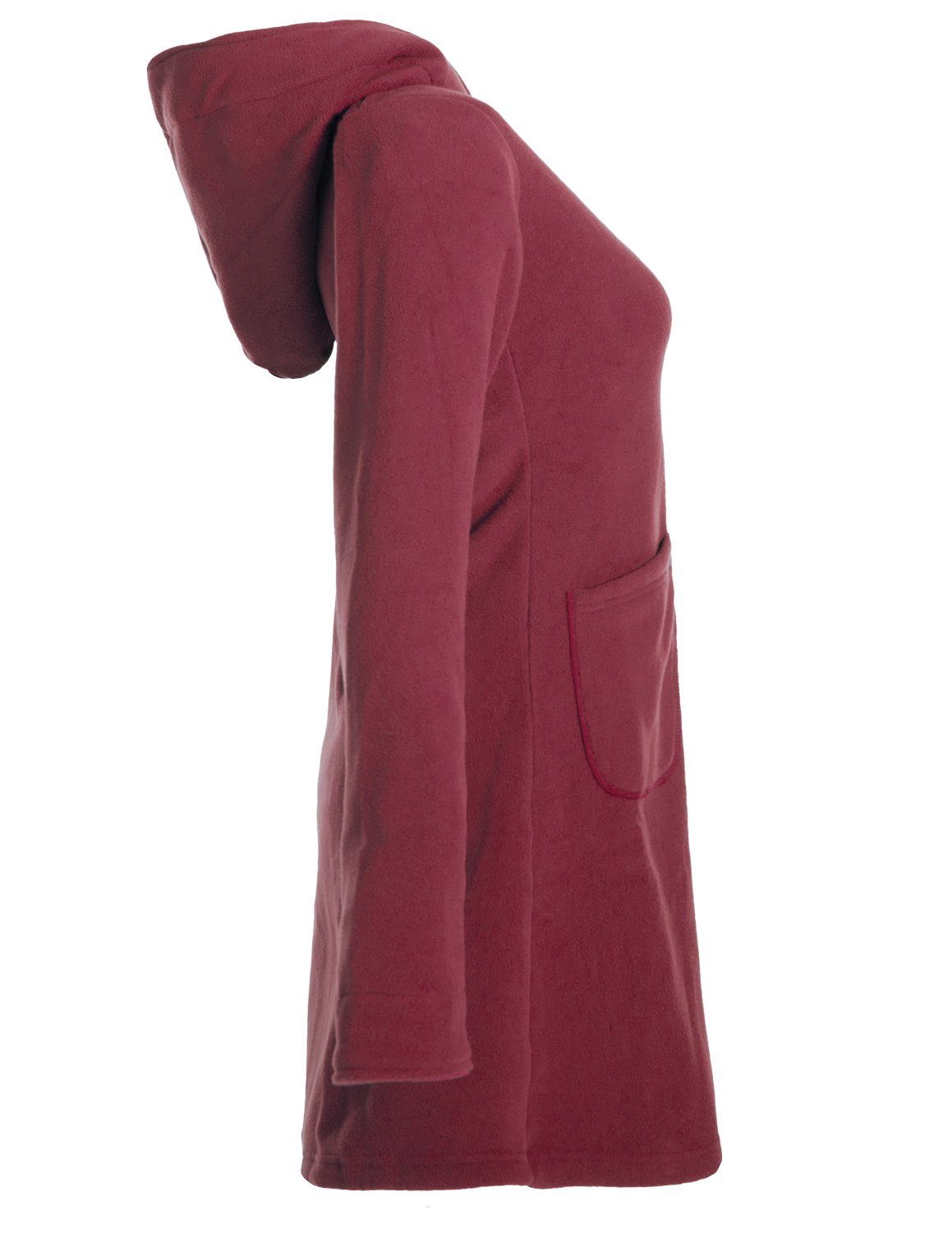 Vishes Wintermantel Elfen Eco Fleecemantel mit Kapuze Hippie, Goa, Ethno Boho Style