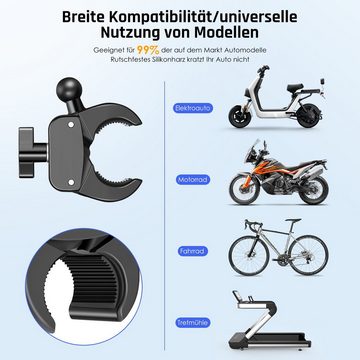 LETGOSPT Universal Handyhalterung Fahrrad Motorrad 360° Drehbar Handy-Halterung Handy-Halterung, (bis 7,00 Zoll, für Smartphone Smartphone-Halterung)