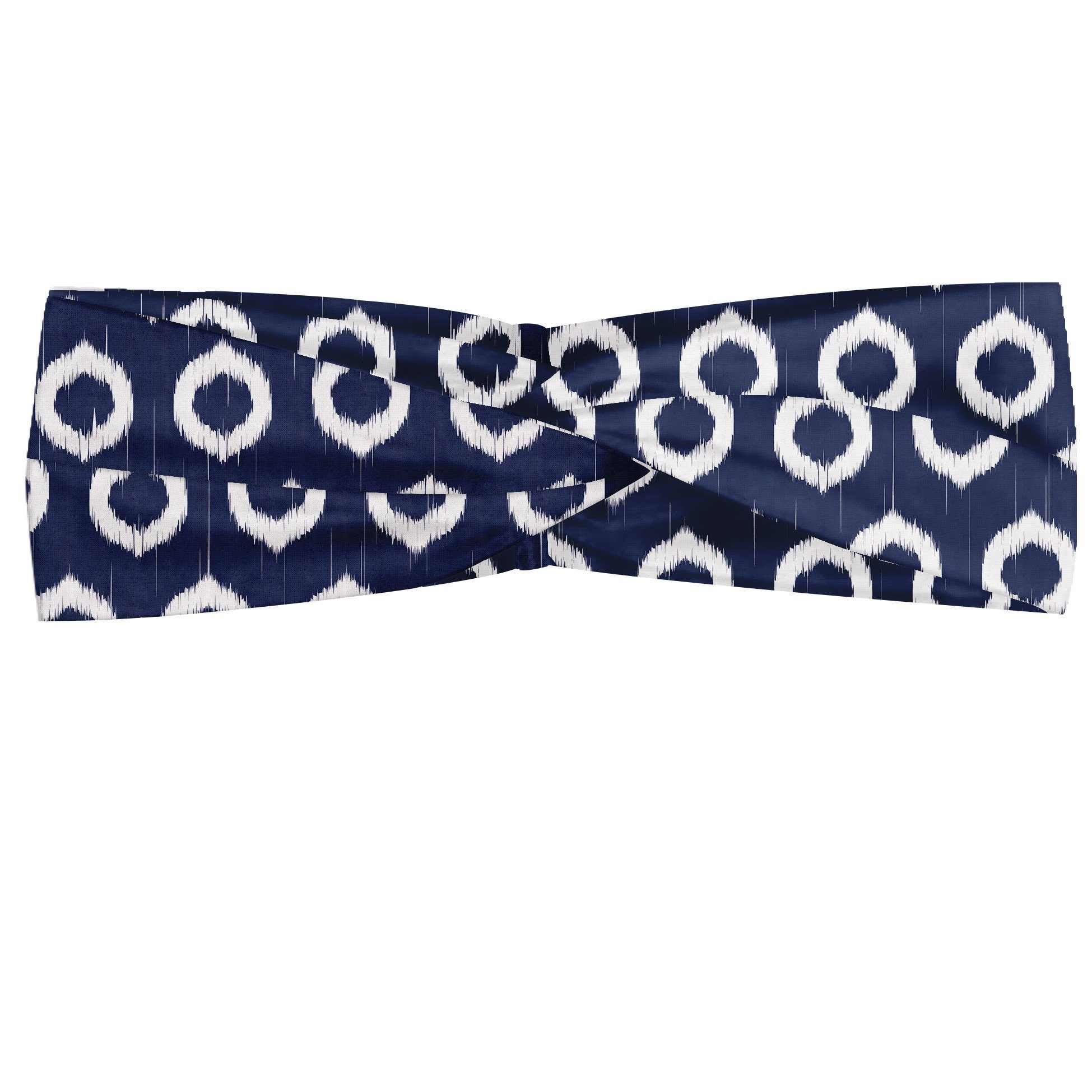 Abakuhaus Stirnband Elastisch und Angenehme alltags accessories Navy blau Grunge Sketchy Entwurf