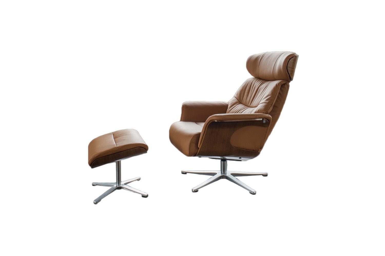 KAWOLA Relaxsessel TOSAR, Drehsessel mit Hocker günstig online kaufen