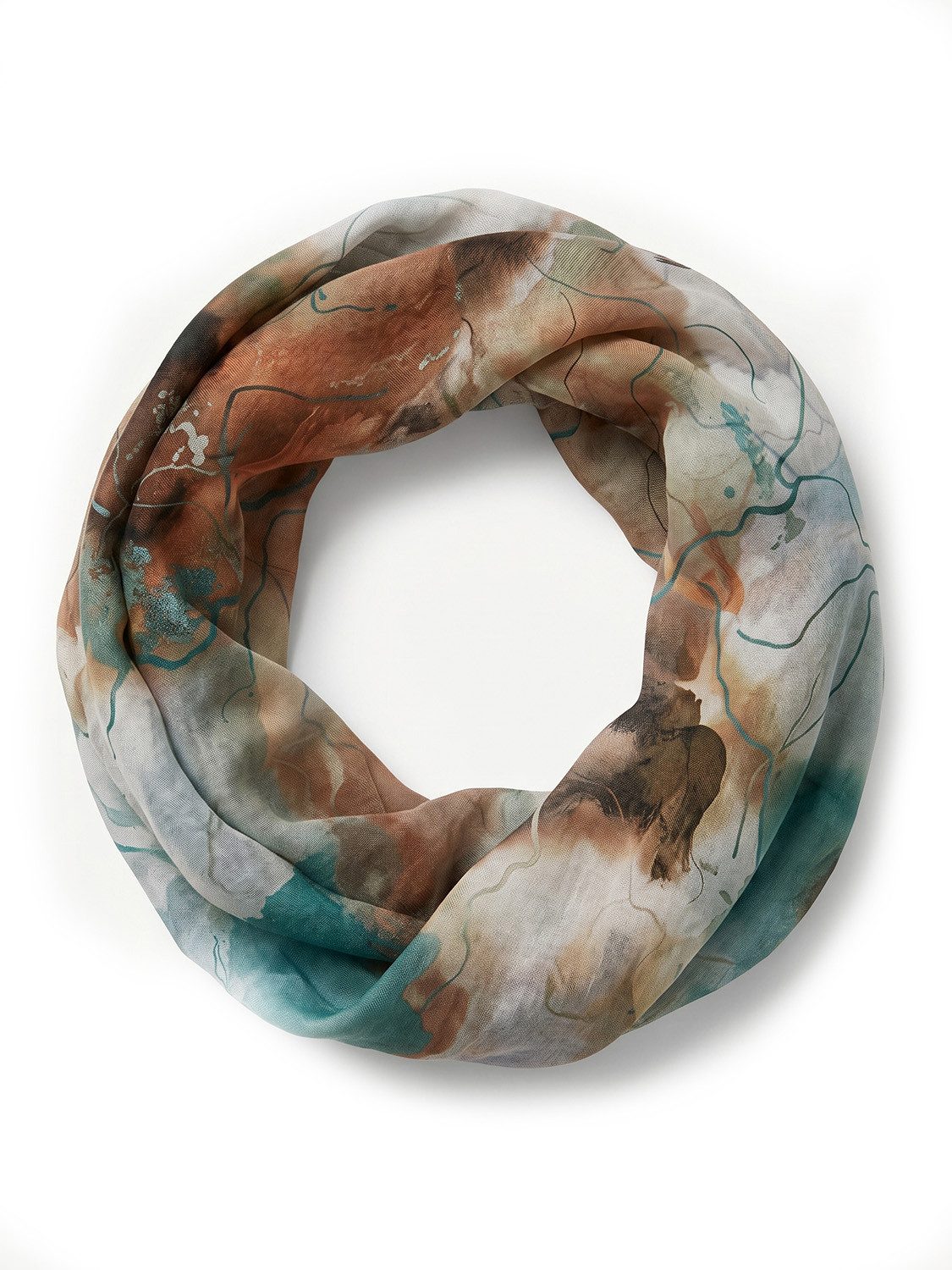 styleBREAKER Loop Loop Schal mit Aquarell Glow Muster, (1-St)