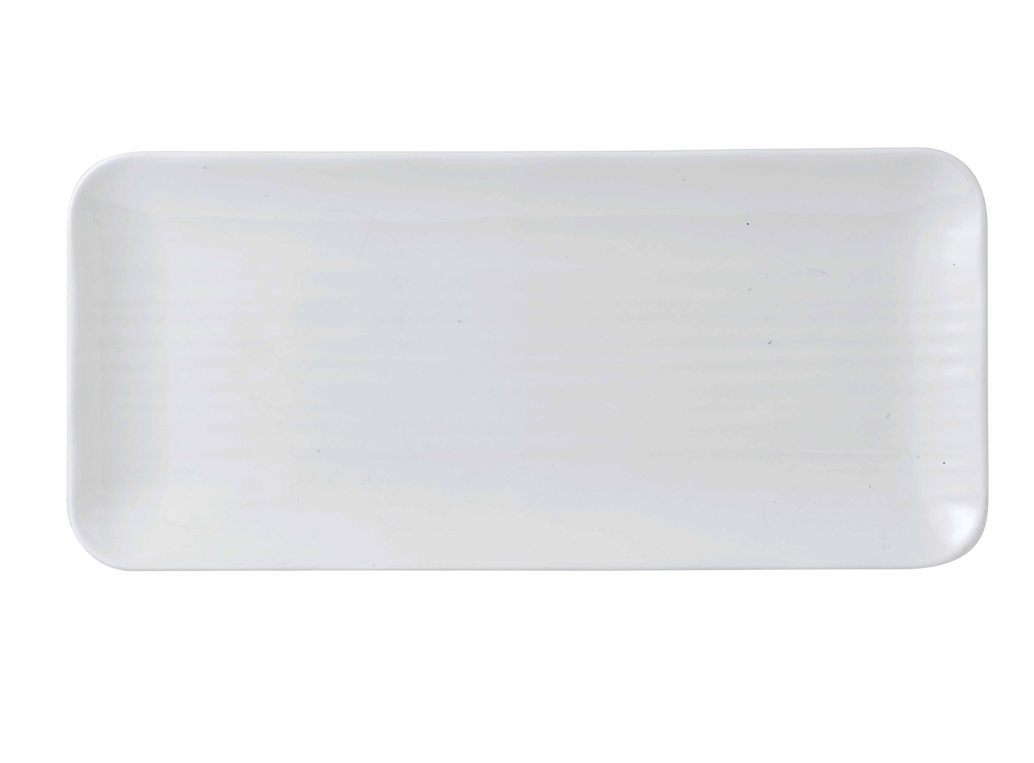 Tablett Servierbrett Dudson 6er, White Feinstes Porzellan Weiß Organisch 35X16Cm Recht. Dudson Langgezogen