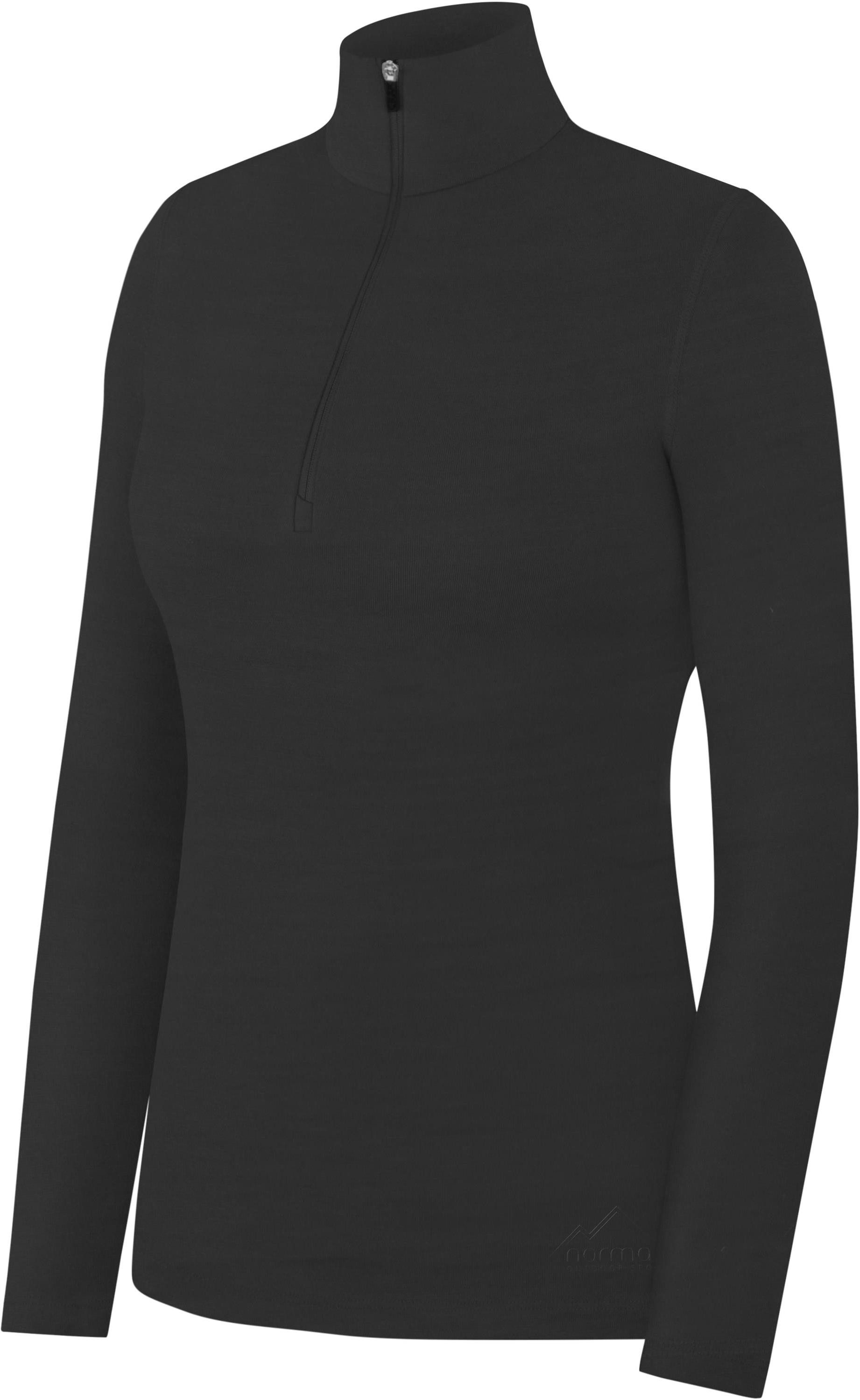 Langarmshirt Damen Merino Langarm mit 1/4 Zipper Launceston