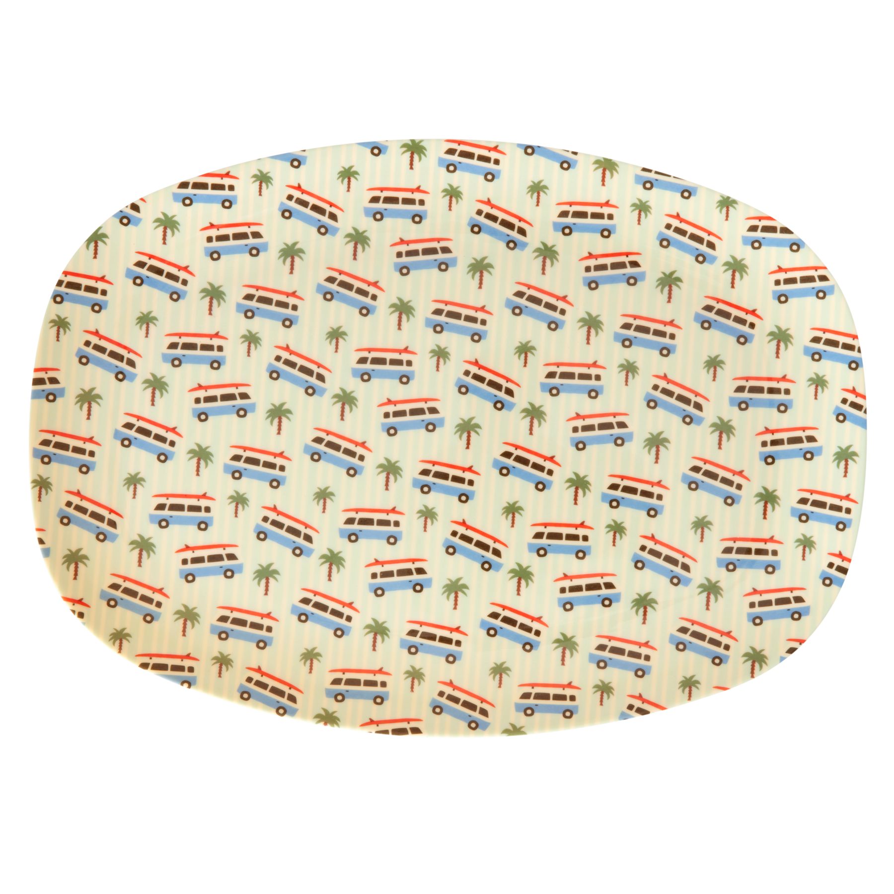 rice Tablett Rice Rechteckiger Teller aus Melamin mit Wohnmobil Print, Melamin, (1-tlg)