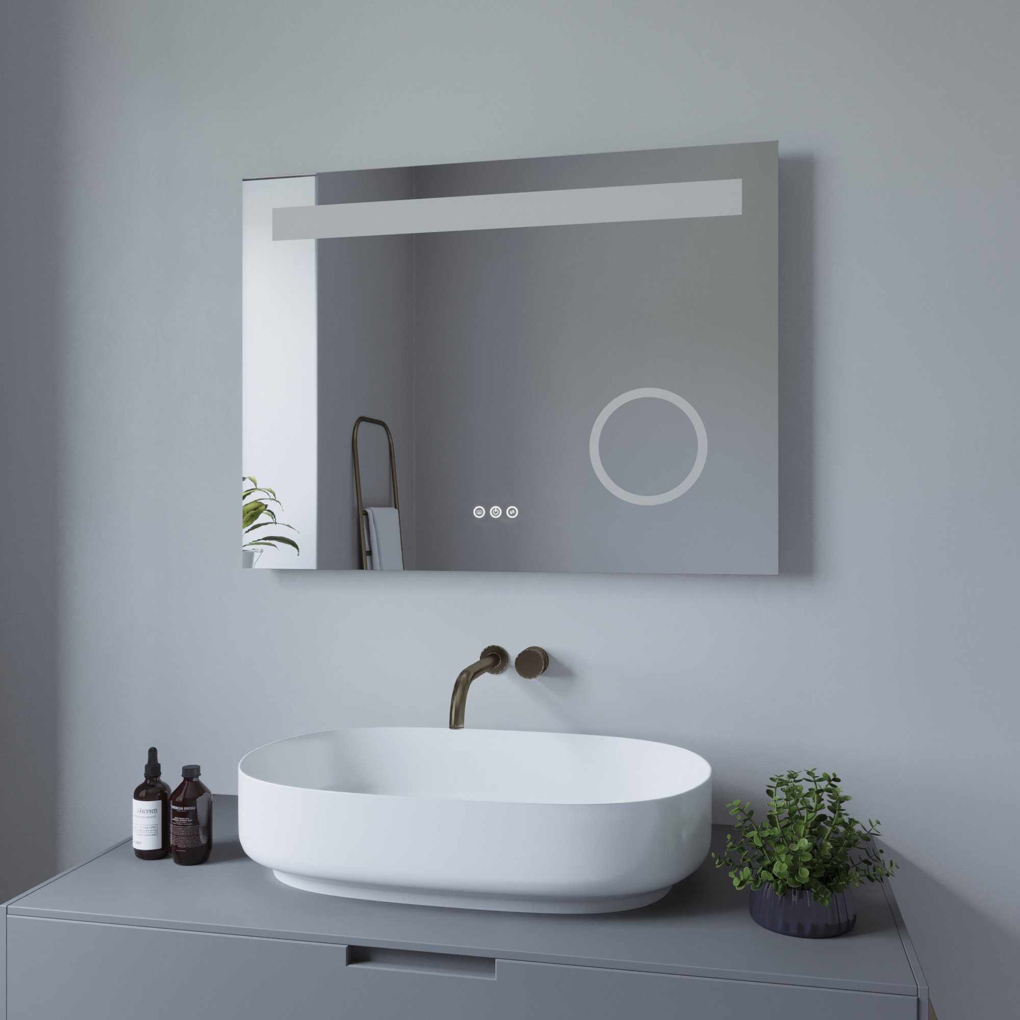 AQUABATOS Badspiegel Badspiegel LED mit Beleuchtung günstig online kaufen