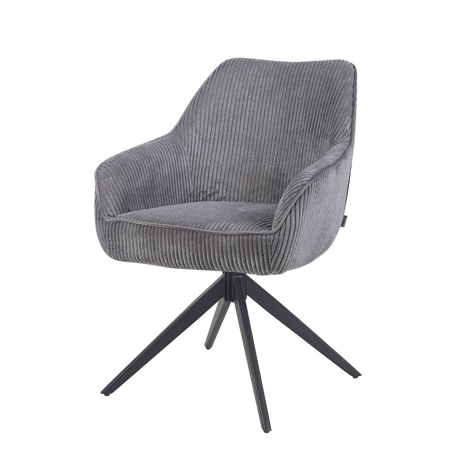 B&D home Polsterstuhl ARVIT (1 St), Federkern, drehbares Metallgestell, mit Armlehnen