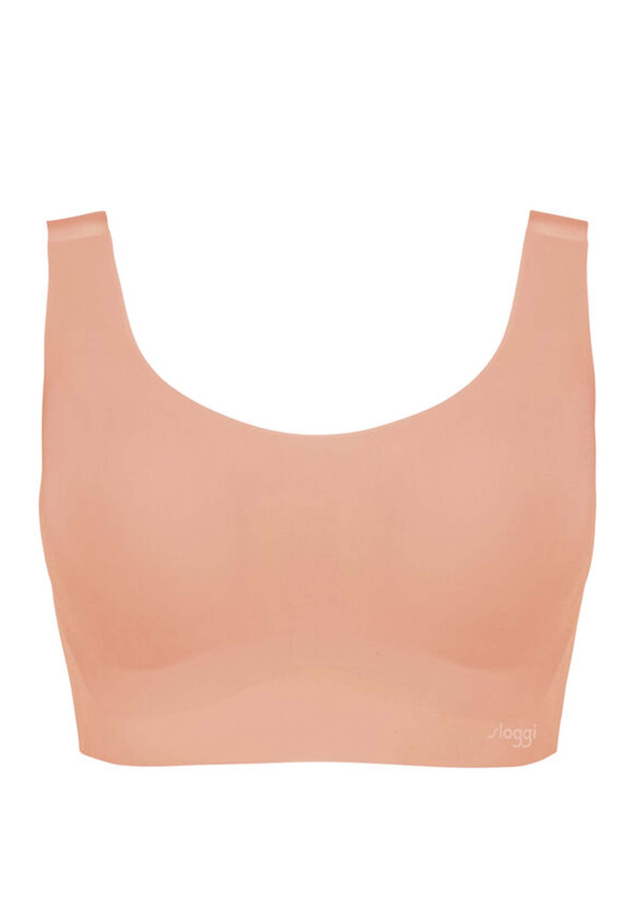 Top Nahtlos Säume, flache Coral Bralette-BH Sloggi Pads (1-tlg) Feel Zero Herausnehmbare und -