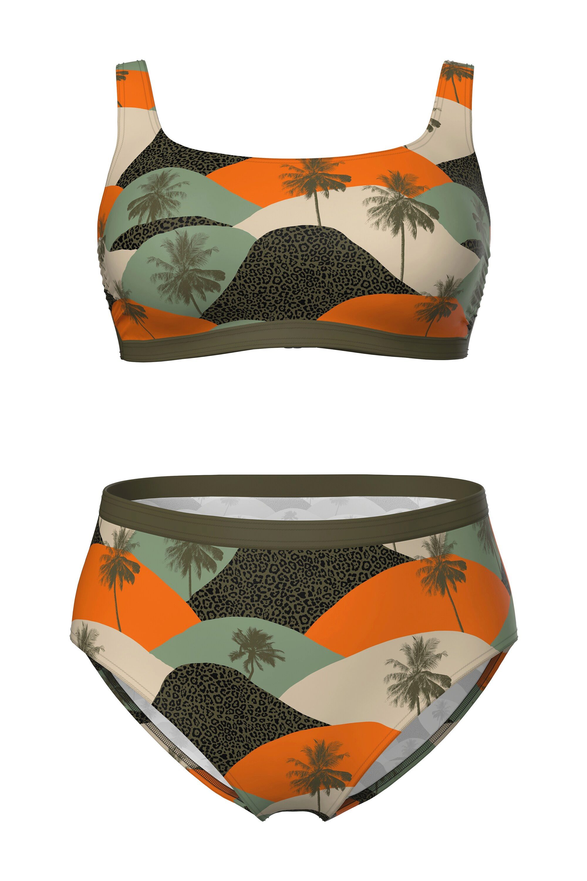 Ulla Popken Soft-BH Bikini Palmen Softcups Träger verstellbar