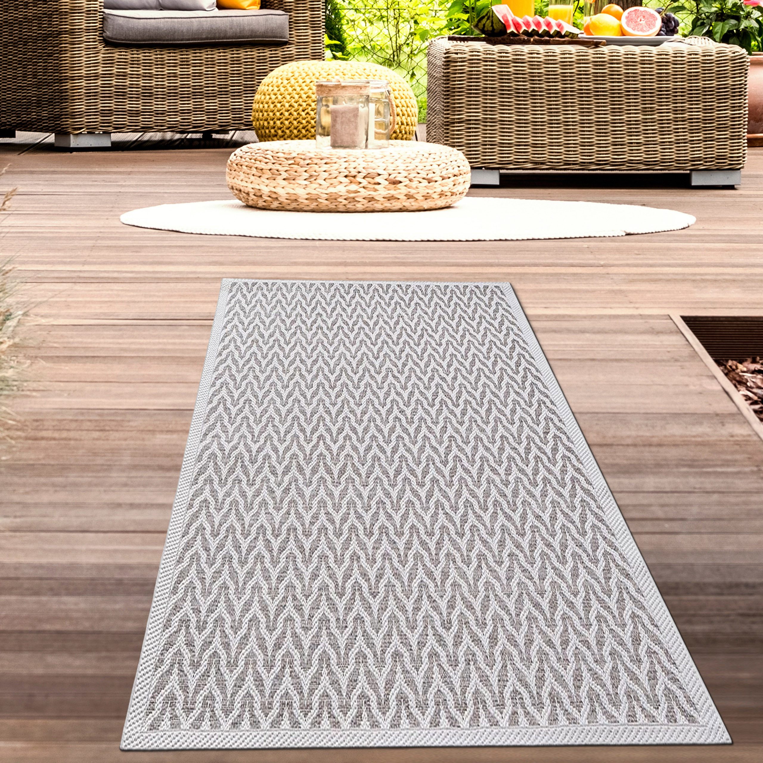 Carpetia Outdoorteppich Teppich Beige Creme für In- & Outdoor pflegeleicht günstig online kaufen