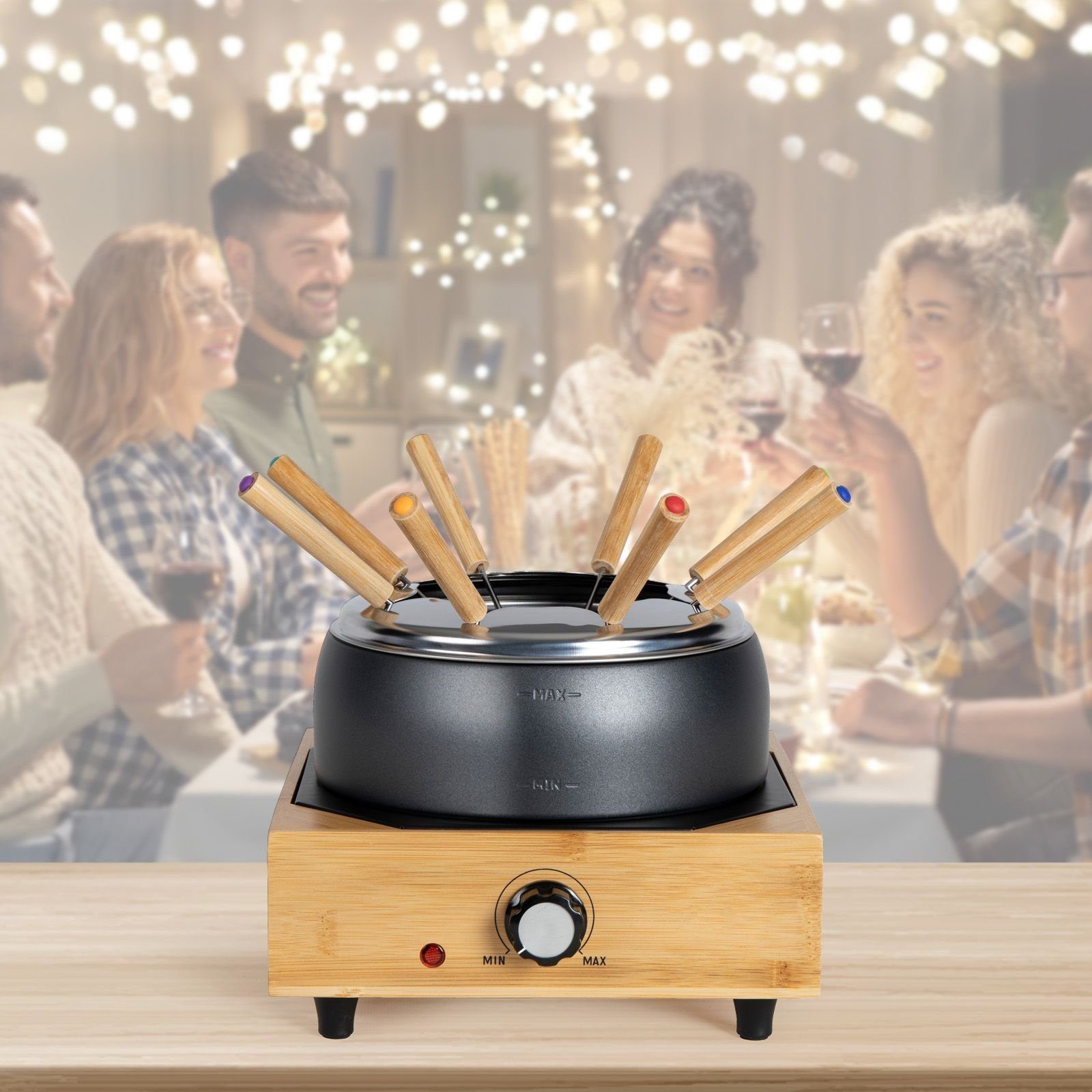 bmfversand Fondue Fondue Set elektrisch 8 Personen Fleischfondue