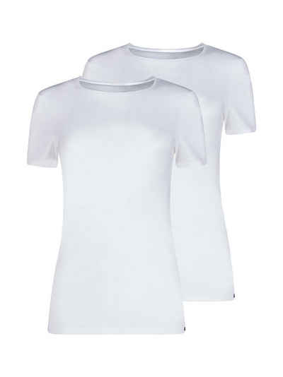 Skiny Unterhemd 2er Pack Damen Shirt kurzarm Cotton Essentials (Packung, 2-St) -