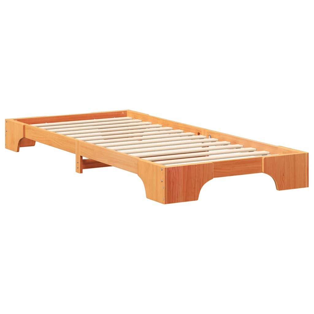 vidaXL Bett Bodenbettgestell Braun 80 x günstig online kaufen