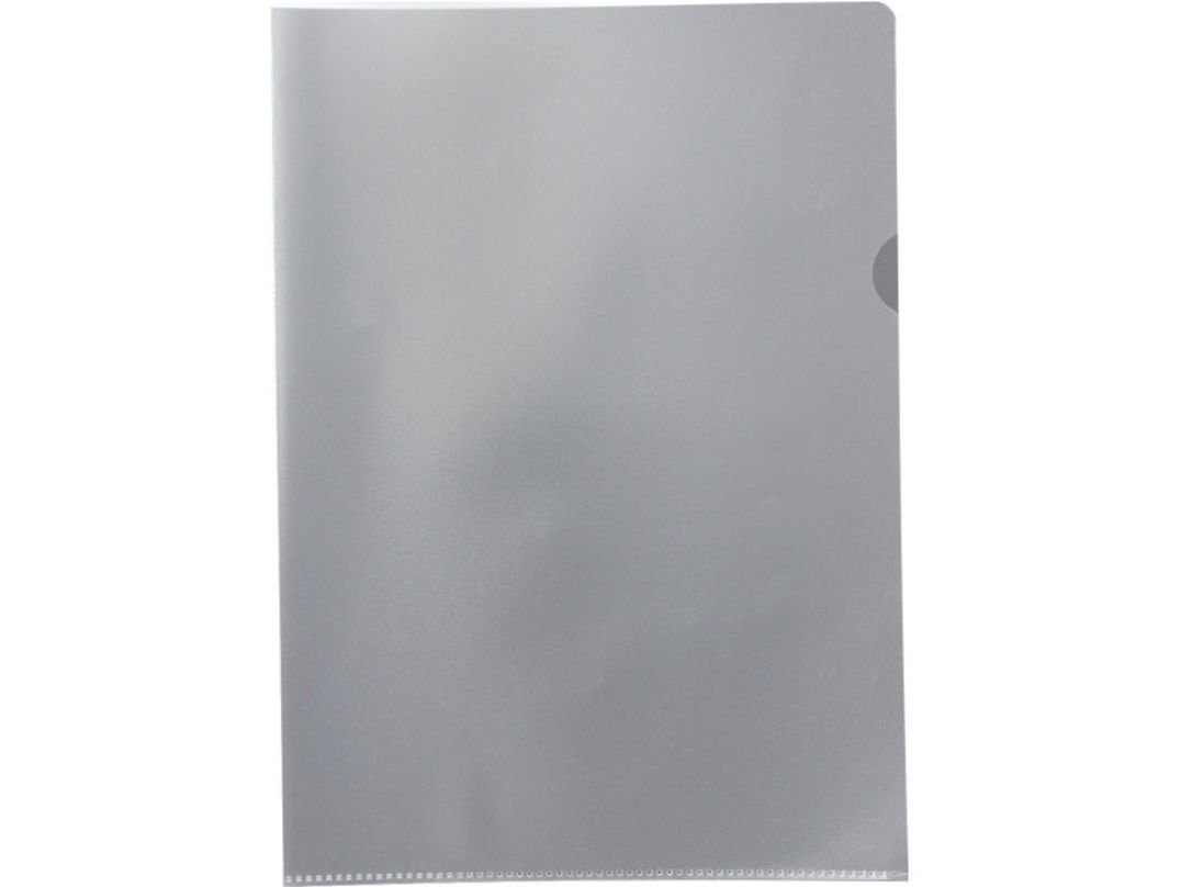 Kranholdt Prospekthülle Sichthüllen A4 Recycling-PP 100my, mit Daumenaussparung, oben und seitlich offen