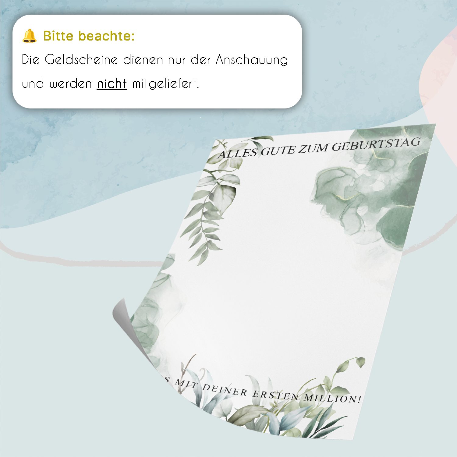 Tigerlino Poster Geldgeschenk Geburtstag Männer Frauen Geburtstagsgeschenk, günstig online kaufen