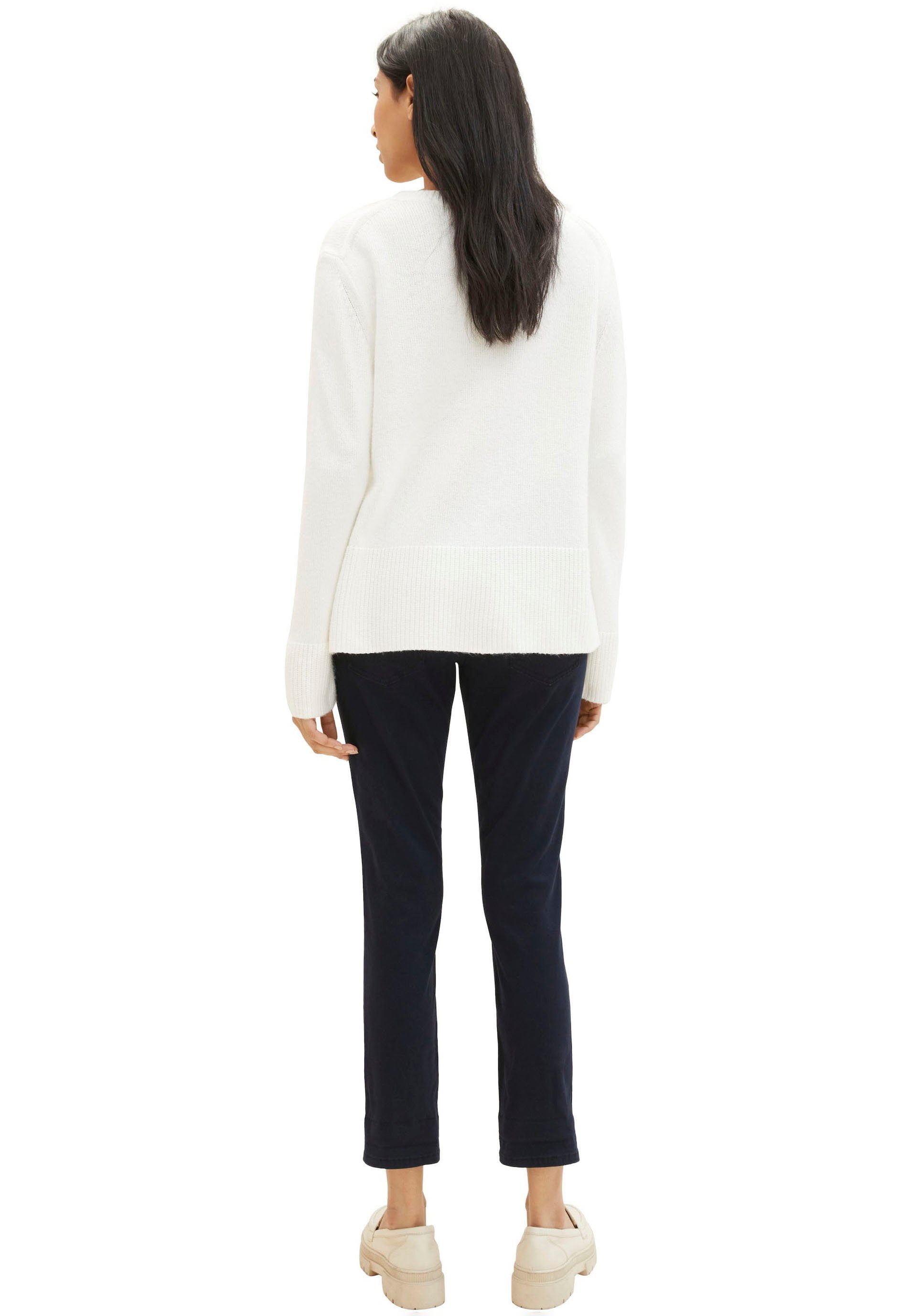 TOM TAILOR 7/8-Hose TOM TAILOR Tapered mit Bindeband am Bündchen