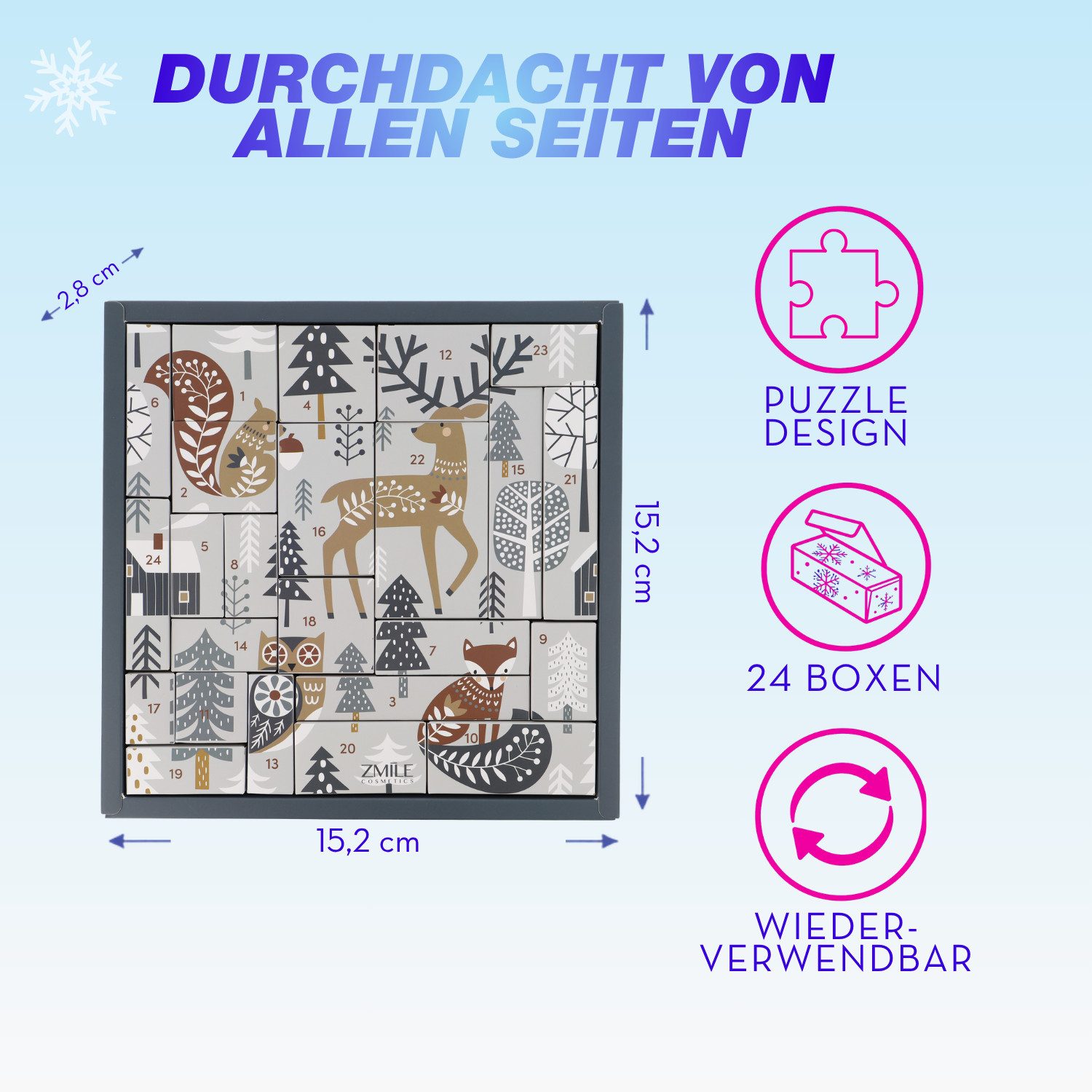 ZMILE COSMETICS Kosmetik-Adventskalender Beauty Adventskalender Scandic Wildlife – Bild 4 von 4