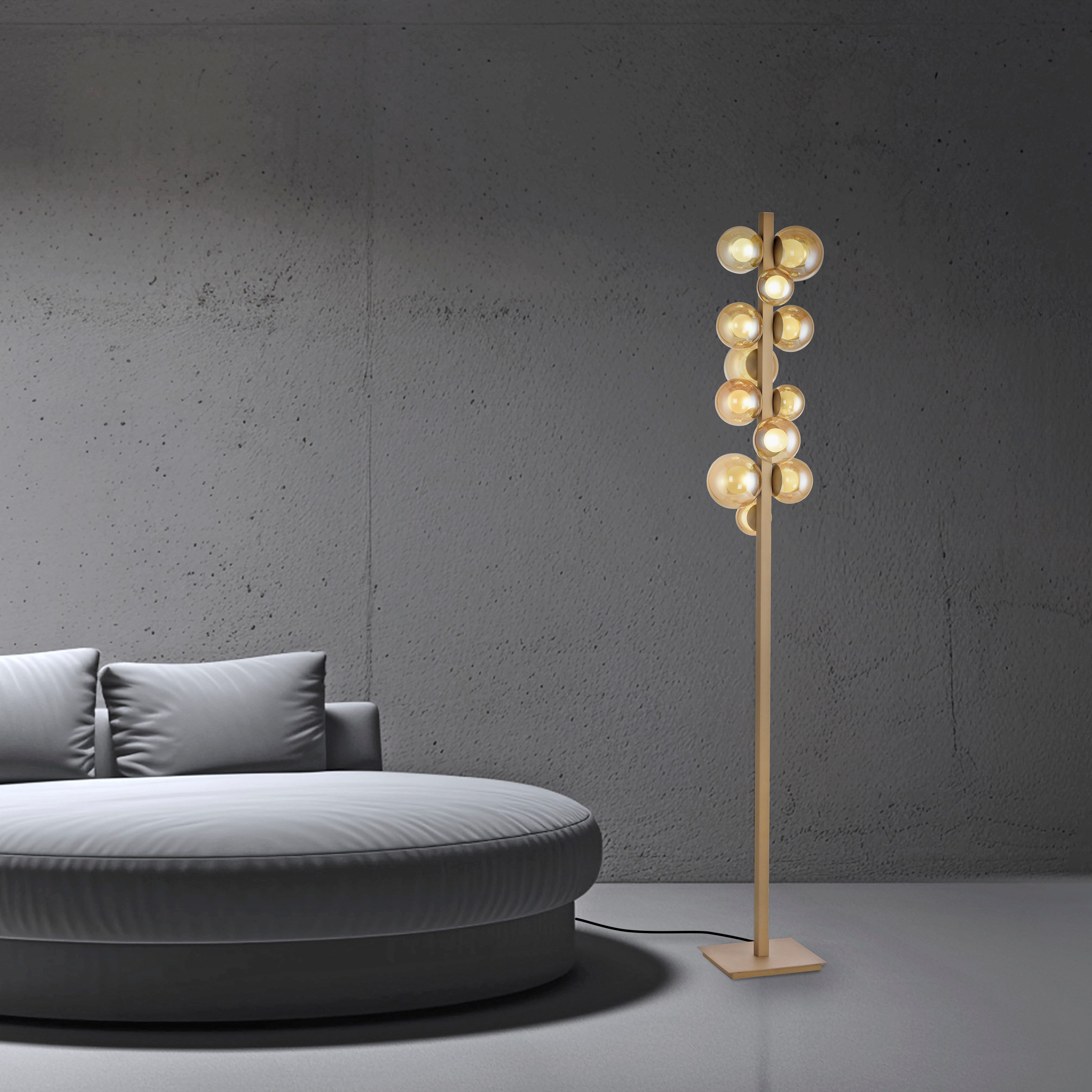 Neuhaus PURE LED Stehlampe PURE Popup, CCT - über Fernbedienung, LED fest integriert, warmweiß - kaltweiß, Stufenloses dimmen, CCT, Tastdimmer, Memoryfunktion