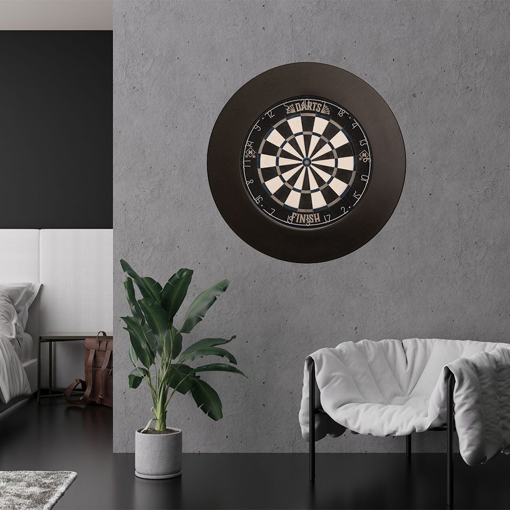HOME DELUXE Dartscheibe inkl. Surround GOOD DARTS, inkl. 6 Pfeile, Wandschutz und Aufhängung