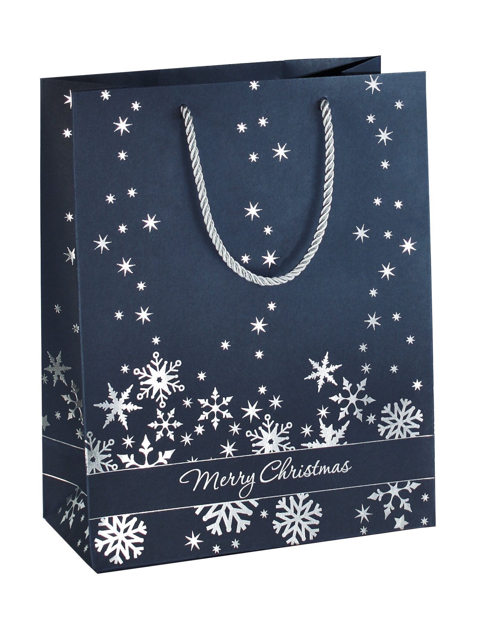 Sigel Tragetasche SIGEL GT110 Geschenktasche SIGEL Premium groß - blau - Schneeflocken -
