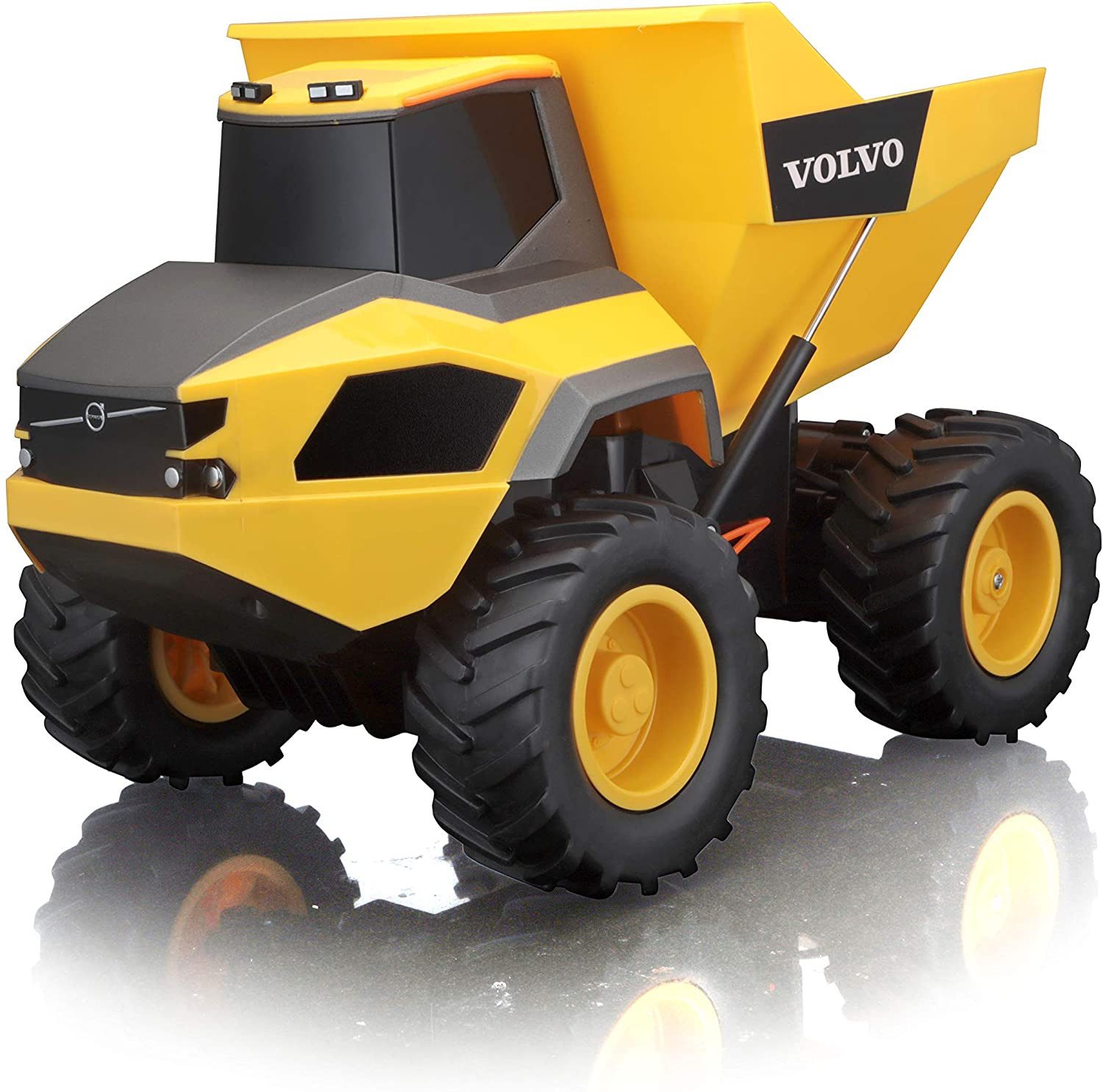 Maisto Tech RC-Truck Ferngesteuertes Auto - Volvo A25 Kipper (gelb, 30cm), detailliertes Modell