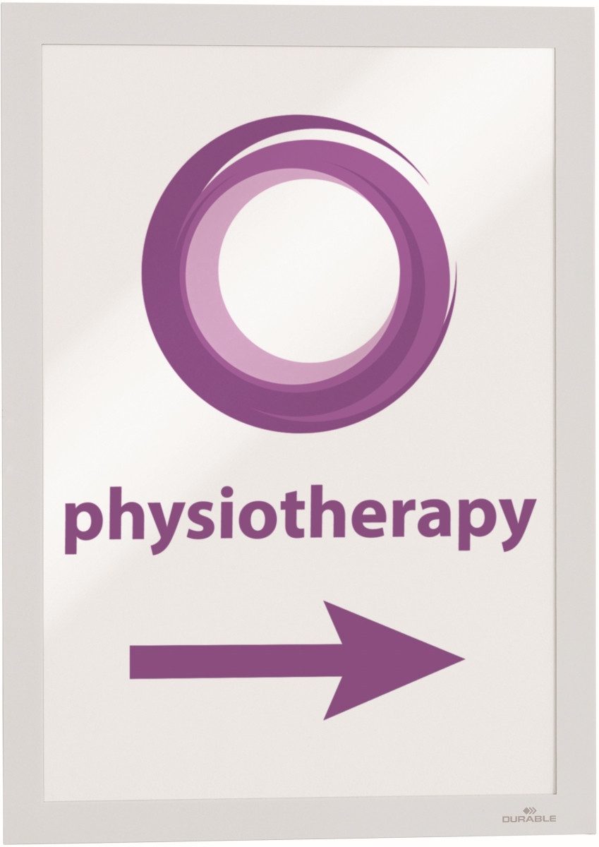 DURABLE Fächermappe Magnetrahmen Duraframe selbstklebend A4 weiß VE=2 Stück