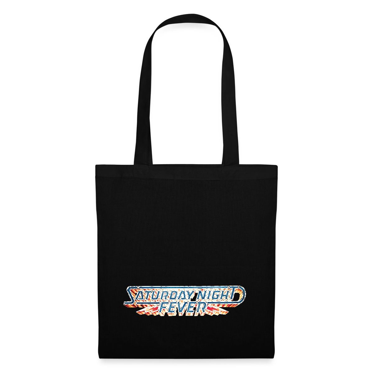 Spreadshirt Henkeltasche Saturday Night Fever Film-Logo Mit Blitzen Stoffbeutel (1-tlg)