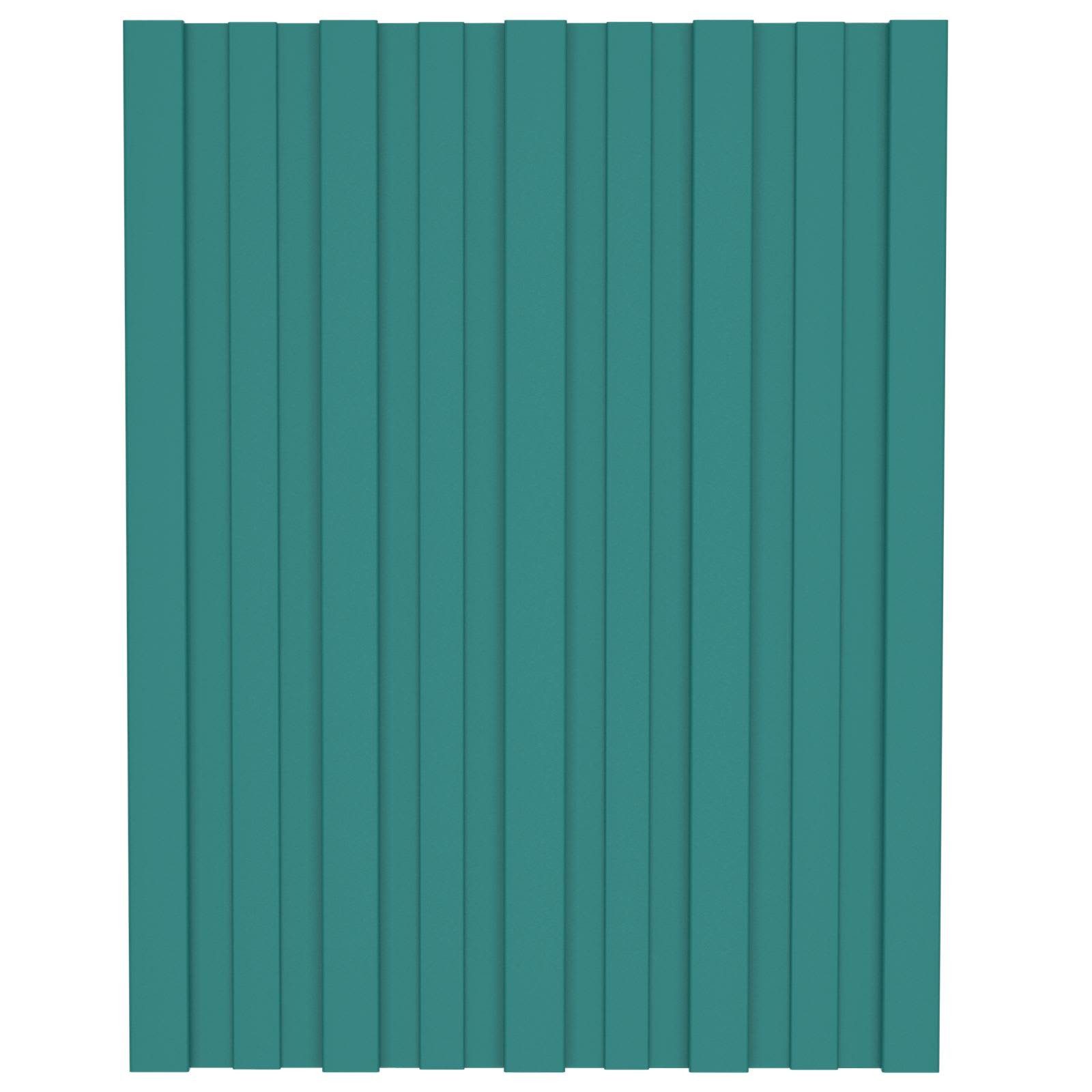 vidaXL Terrassendach Dachpaneel 12 stk. Grün 60 x 45 cm Verzinkter Stahl, (12-St)