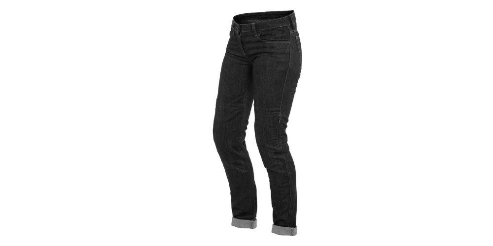 Dainese Motorradhose Denim Slim Damen Motorrad Textilhose Knieprotektoren enthalten