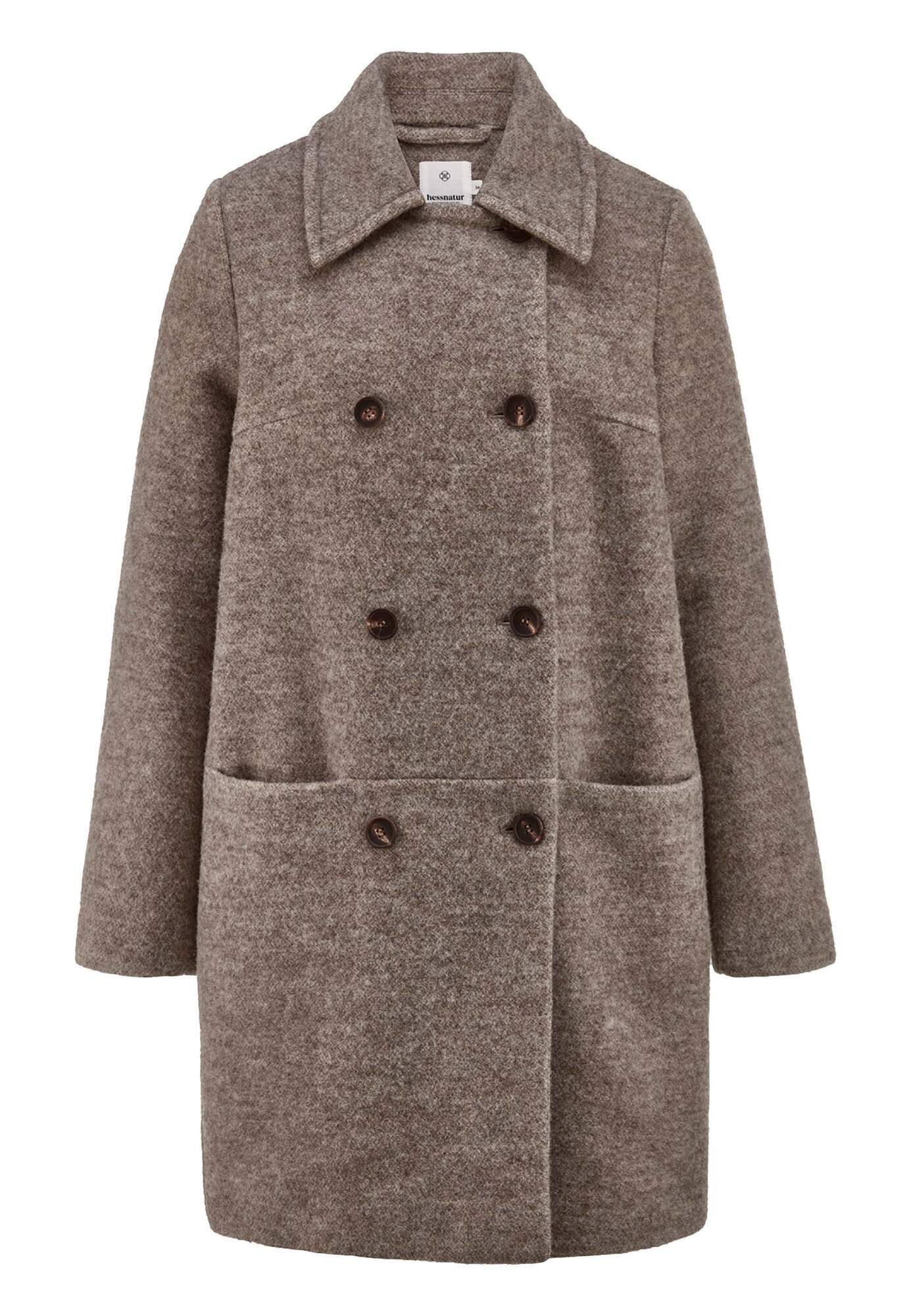 Hessnatur Wintermantel Relaxed aus reiner Schurwolle (1-tlg) günstig online kaufen