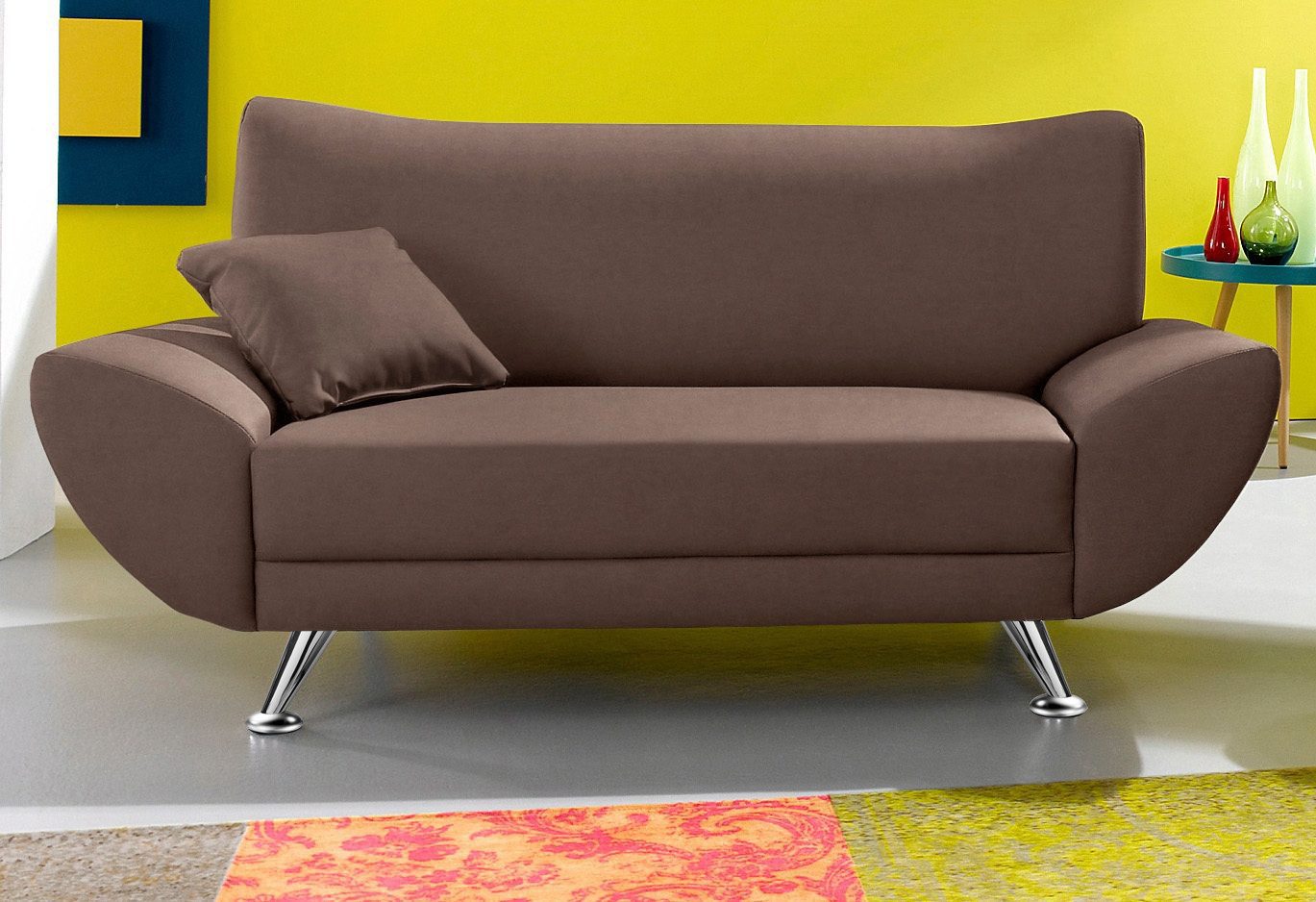 Home affaire 2-Sitzer Saltare, elegant & komfortabel, toller Designfuß, Breite 174cm, bequem, bequeme Armlehnen