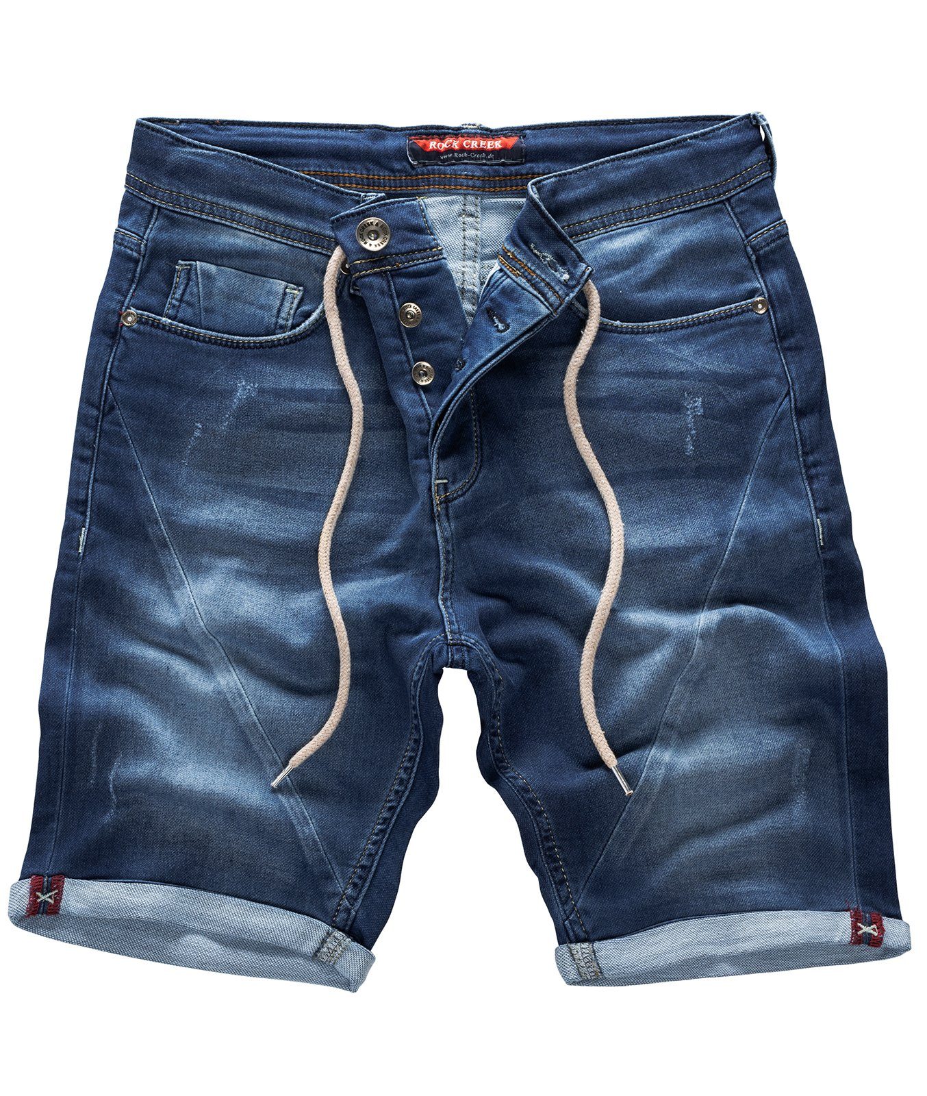 Rock Creek Jeansshorts Herren Sweat Shorts Jeans Shorts RC-2200 Navy