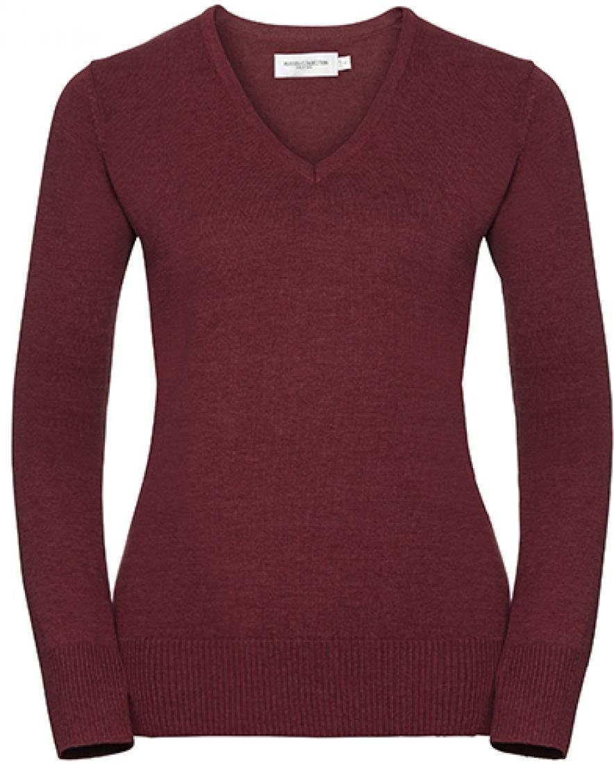 Russell Sweatshirt Ladies´ V-Neck Knitted Пуловери