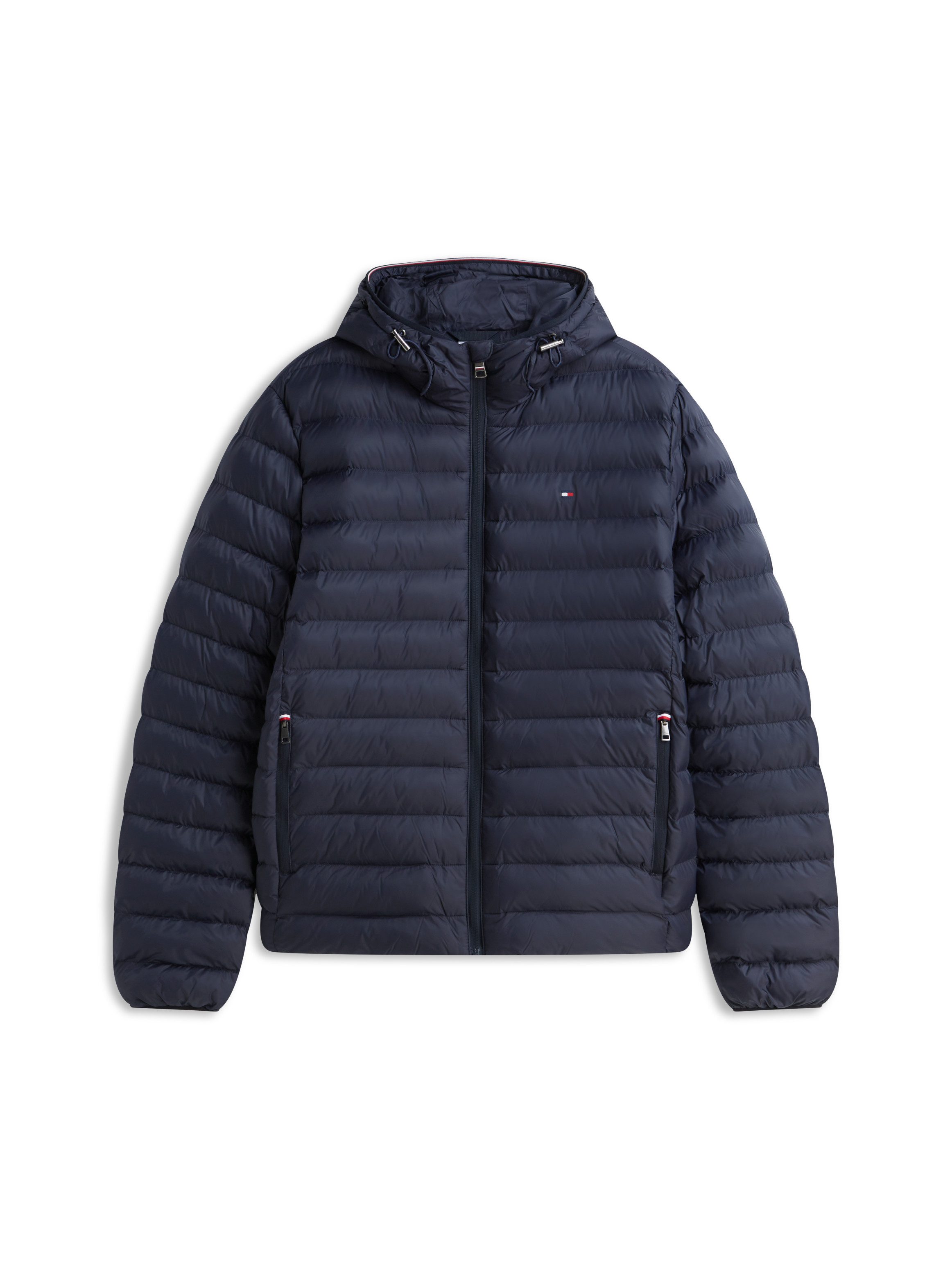 Tommy Hilfiger Steppjacke PACKABLE RECYCLED HOODED sportive Kapuze mit Global Stripe – Bild 5 von 5