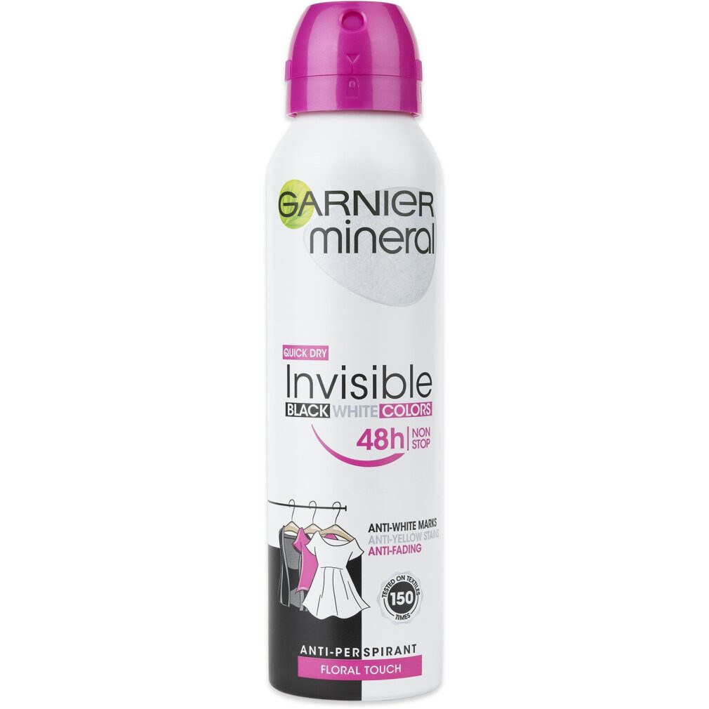 GARNIER Deo-Roller Mineralisches Deodorant für lang anhaltende Frische Invisible Spray