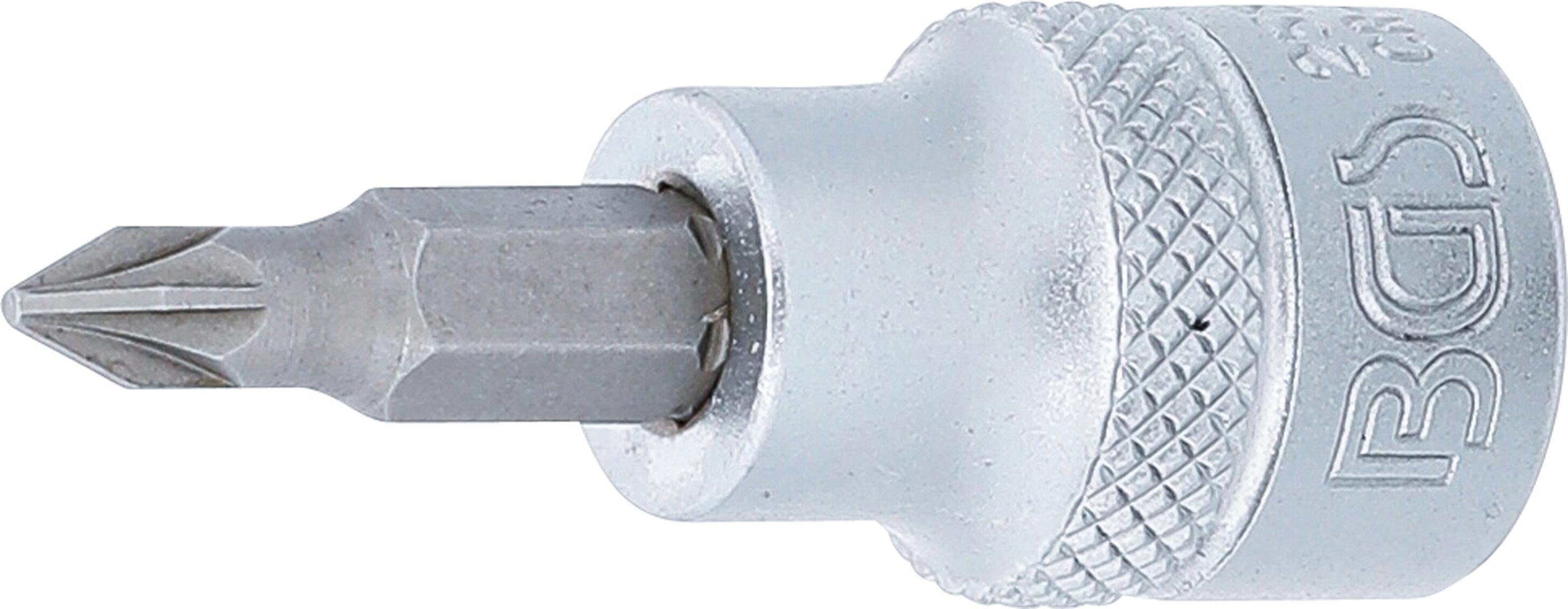 BGS technic Bit-Schraubendreher Bit-Einsatz, Antrieb Innenvierkant 10 mm (3/8), Kreuzschlitz PZ1 | Schraubendreher