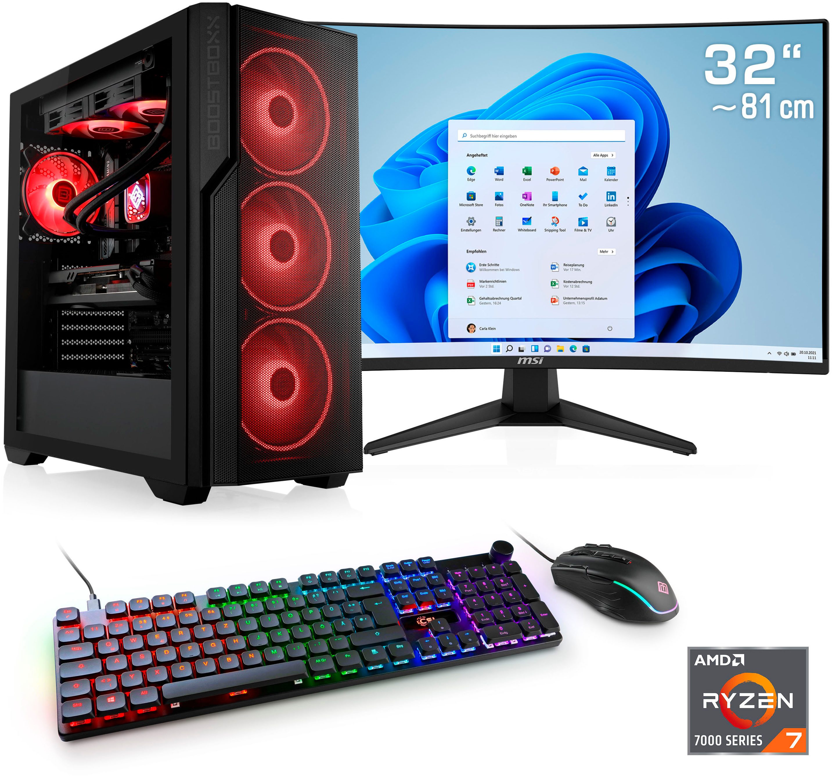 CSL ARVENOX Ultra Vision L28125 Gaming-PC-Komplettsystem (32", AMD Ryzen 7 7800X3D, GeForce RTX 5070, 32 GB RAM, 1000 GB SSD)