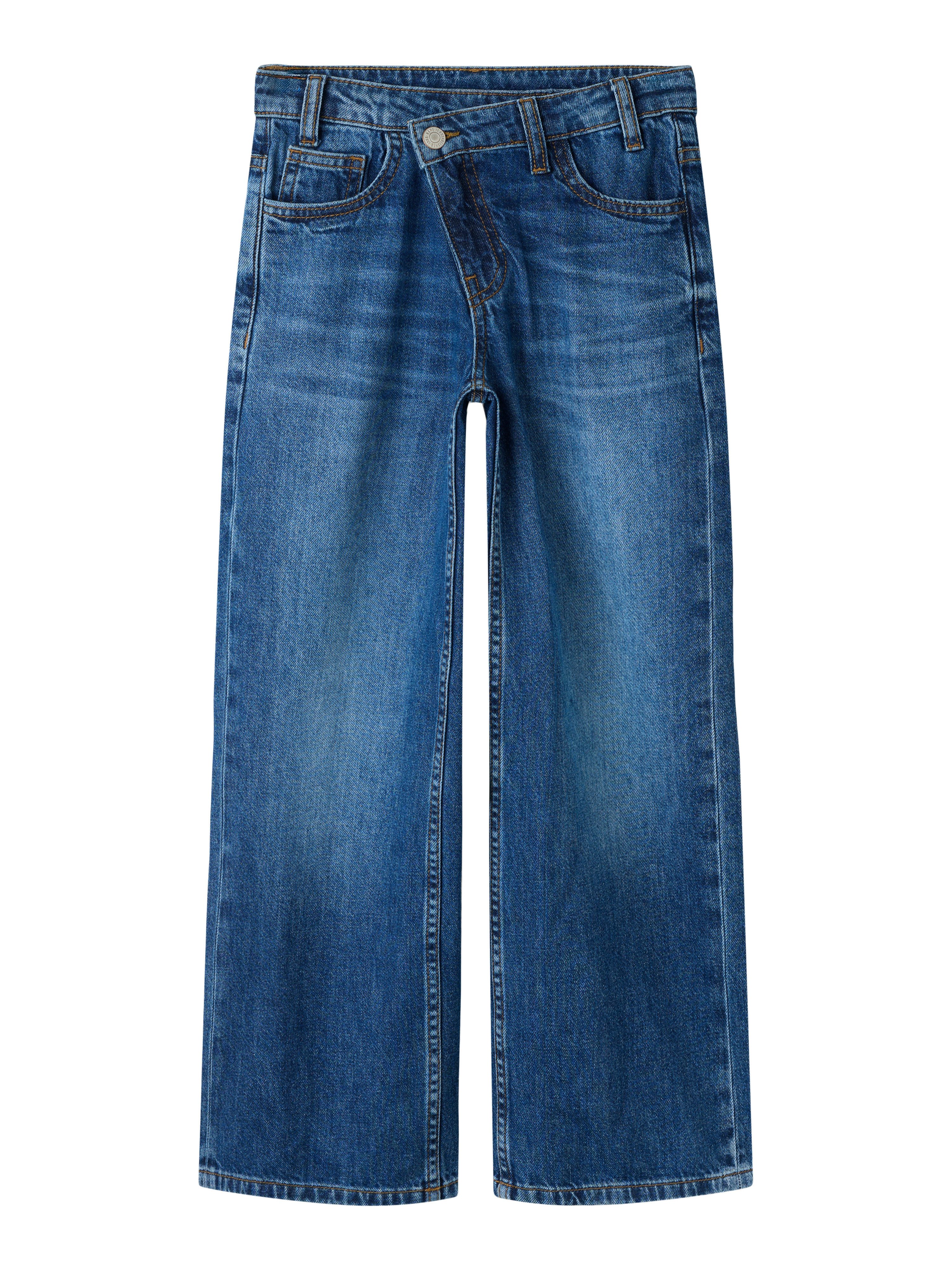 Name It Weite Jeans NKFROSE WIDE ASYM CLOSURE JEANS 2244-BP Baumwolle, wide leg