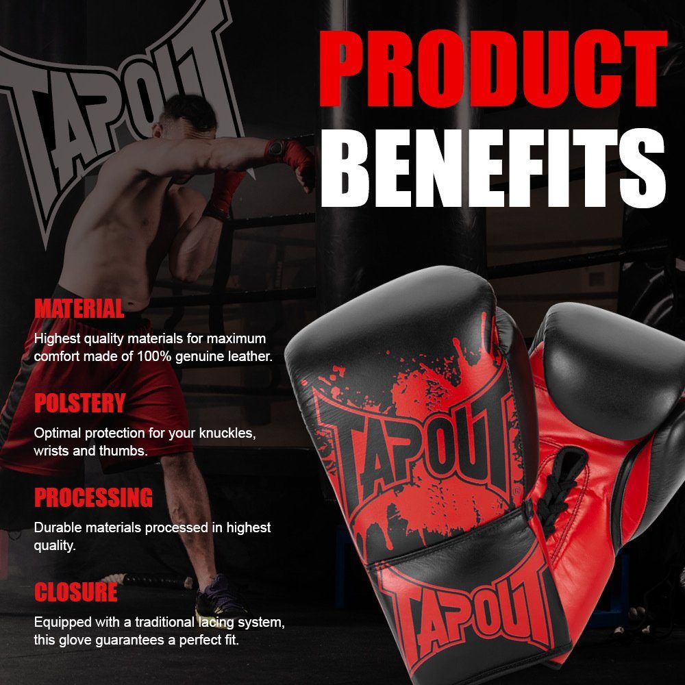 Black/Red Boxhandschuhe TAPOUT ANGELUS