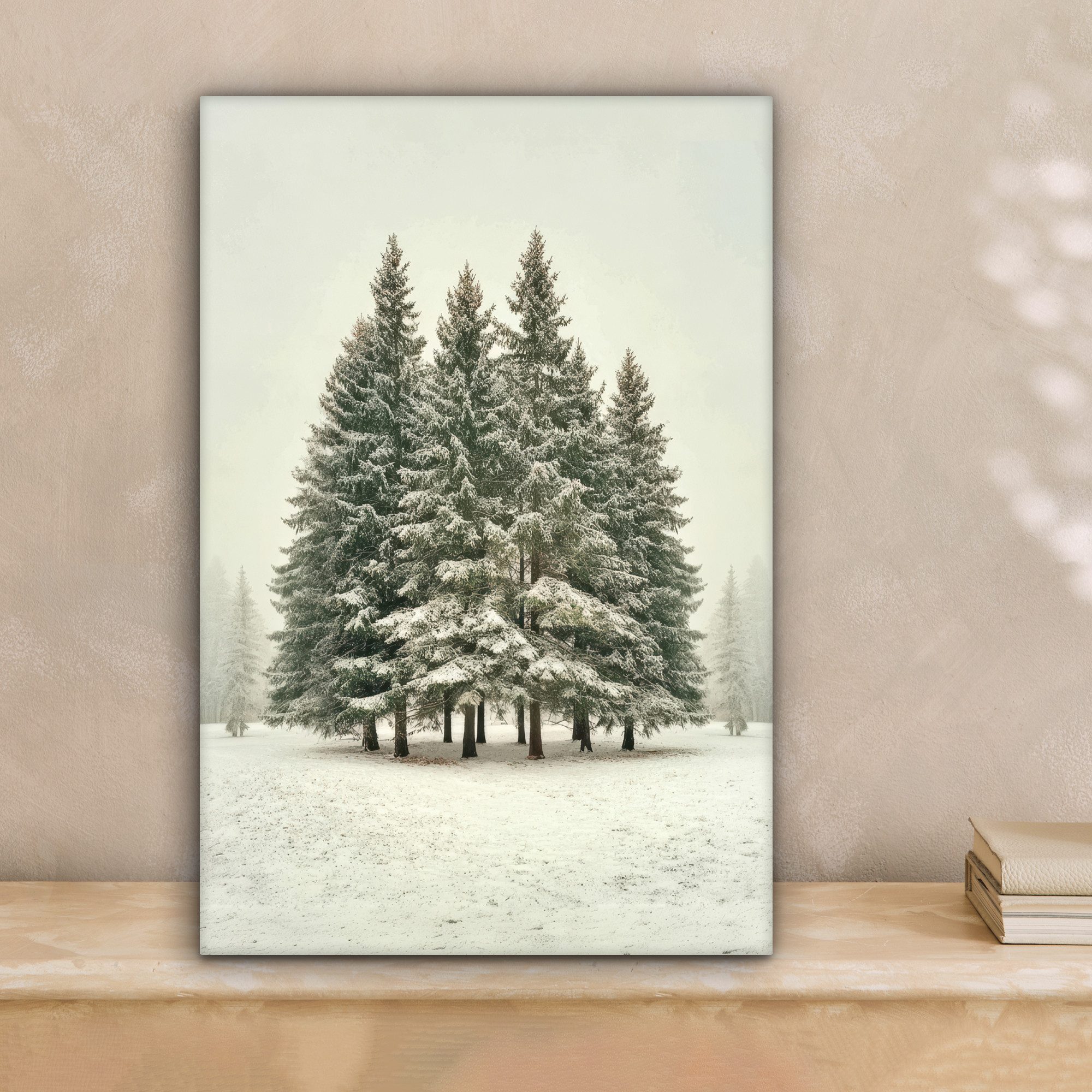 OneMillionCanvasses® Leinwandbild Bäume - Schnee - Weiß, Fotodruck (1 St), günstig online kaufen